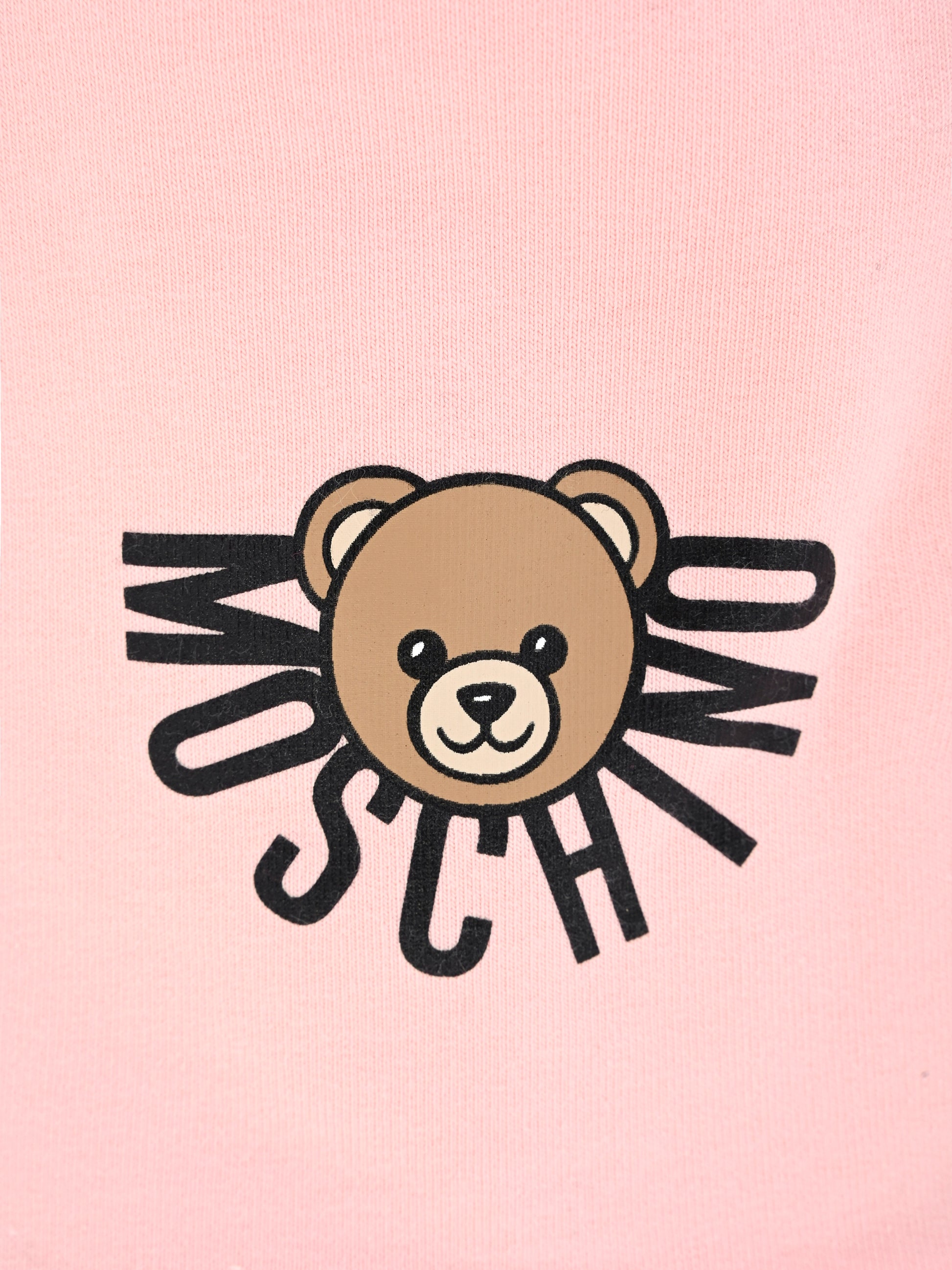 Berretto rosa per bambina con logo e Teddy Bear,Moschino Kids,HMX02M LDA17 50209