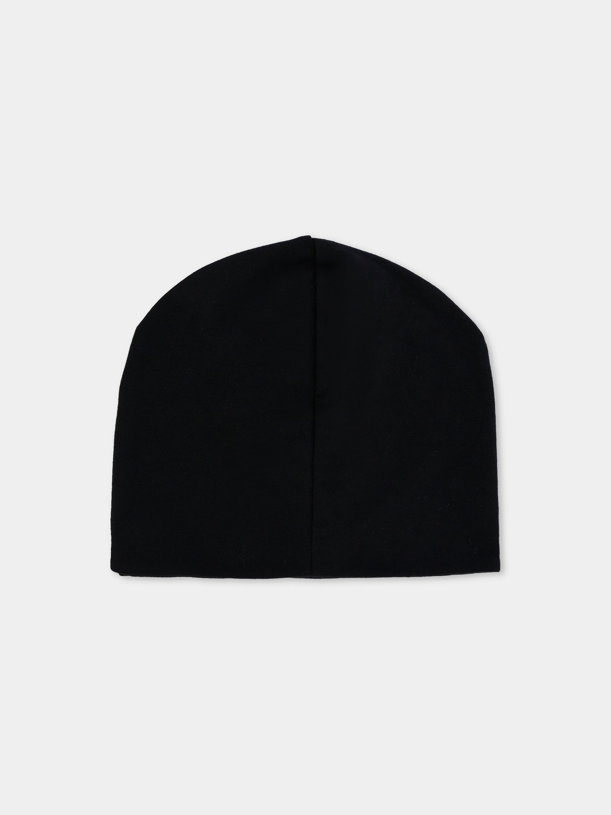 Berretto nero per bambini con logo e Teddy Bear,Moschino Kids,HMX02M LDA17 60100