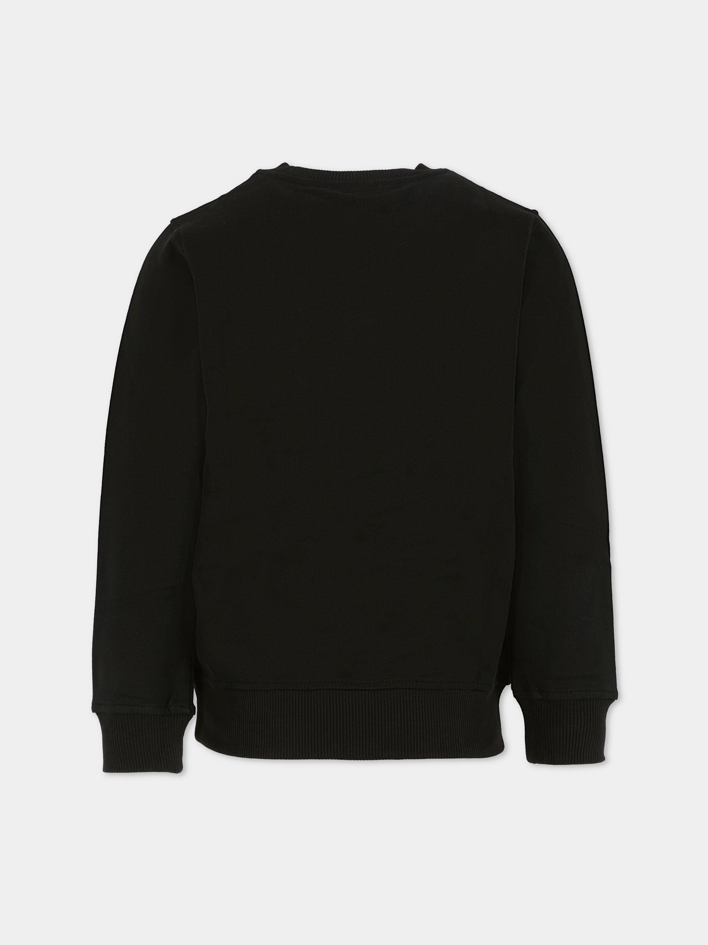 Felpa nera per bambini con Teddy Bear,Moschino Kids,HPF08V LCA83 60100