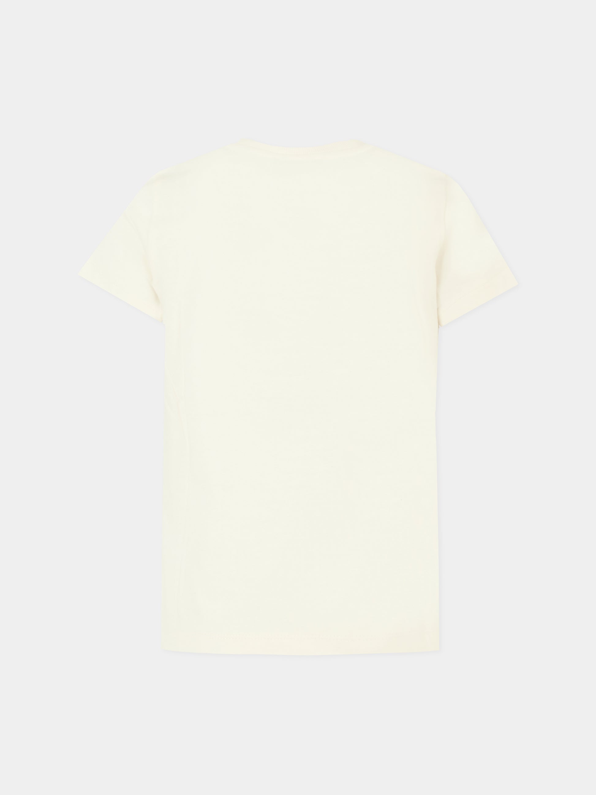 T-shirt avorio per bambini con Teddy Bear e logo,Moschino Kids,HPM058 LAA34 10063