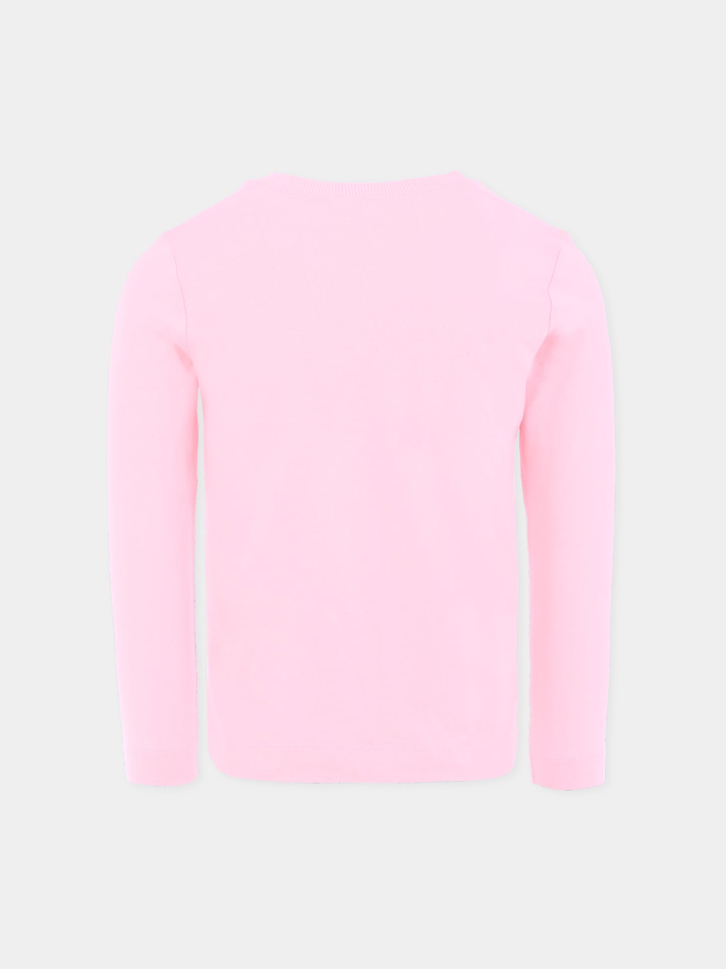 T-shirt rosa per bambina con Teddy Bear,Moschino Kids,HTO00J LAA10 50209