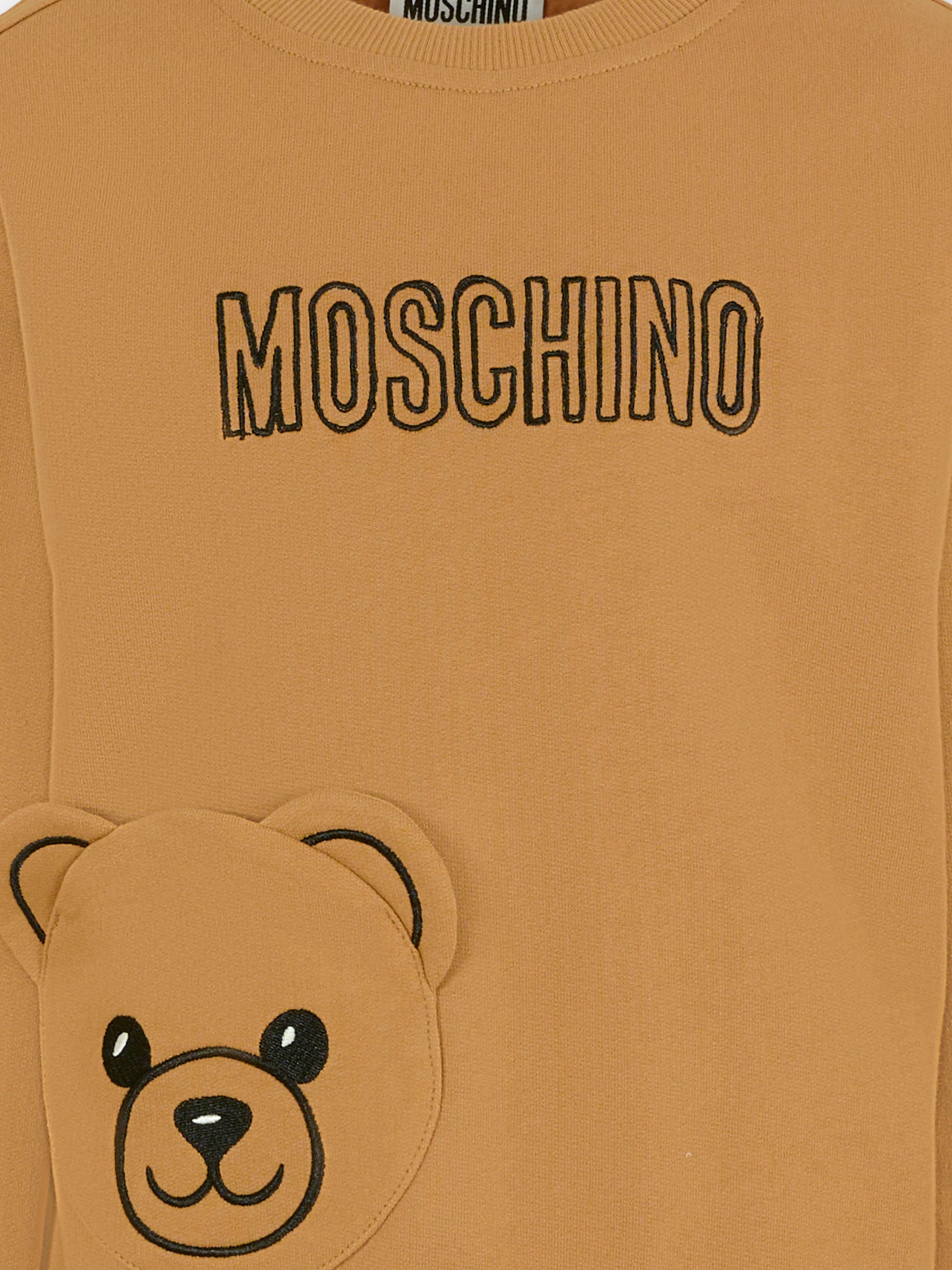 Felpa marrone per bambini con Teddy Bear,Moschino Kids,HUF095 LCA60 20351