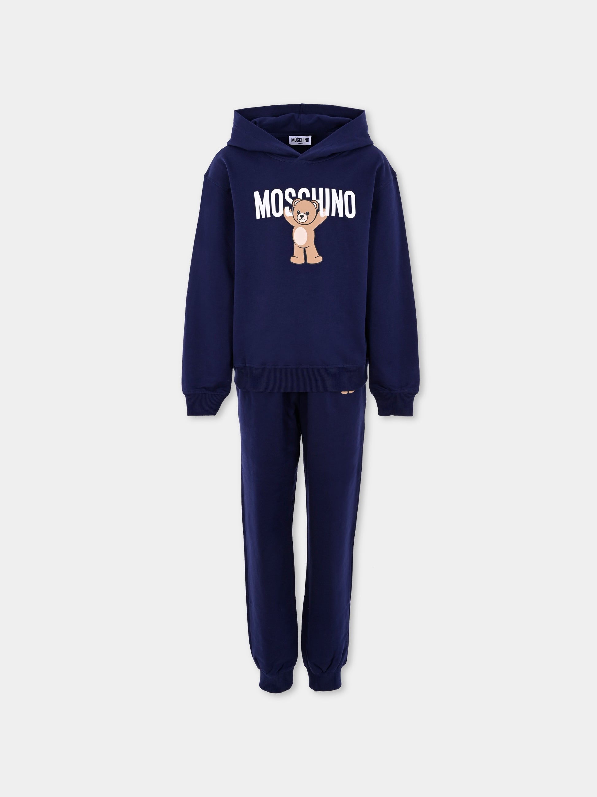 Completo blu per bambini con Teddy Bear,Moschino Kids,HUK04A LCA40 40016