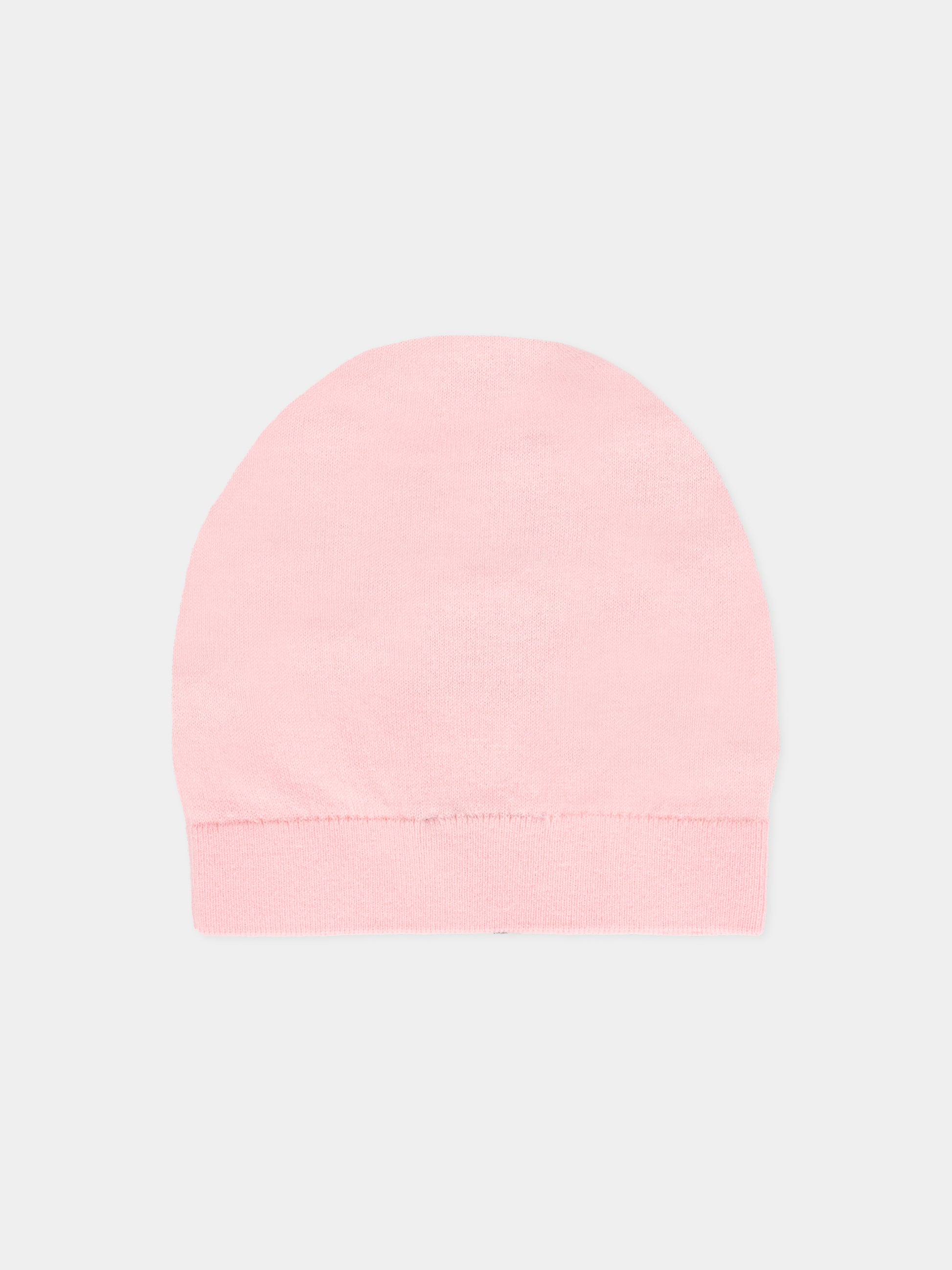 Berretto rosa per bambina con Teddy Bear e logo,Moschino Kids,HUX02O LHE43 50209