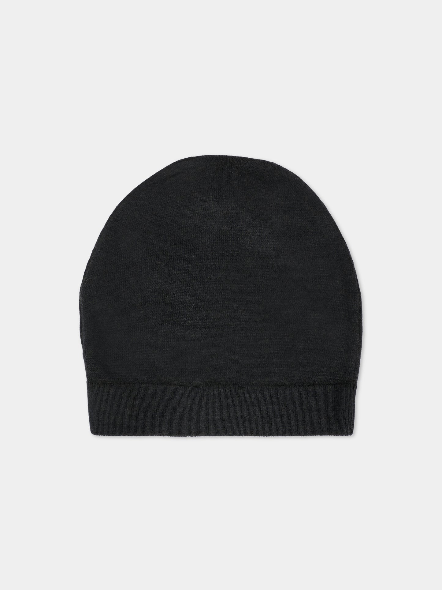 Berretto nero per bambini con Teddy Bear e logo,Moschino Kids,HUX02O LHE43 60100