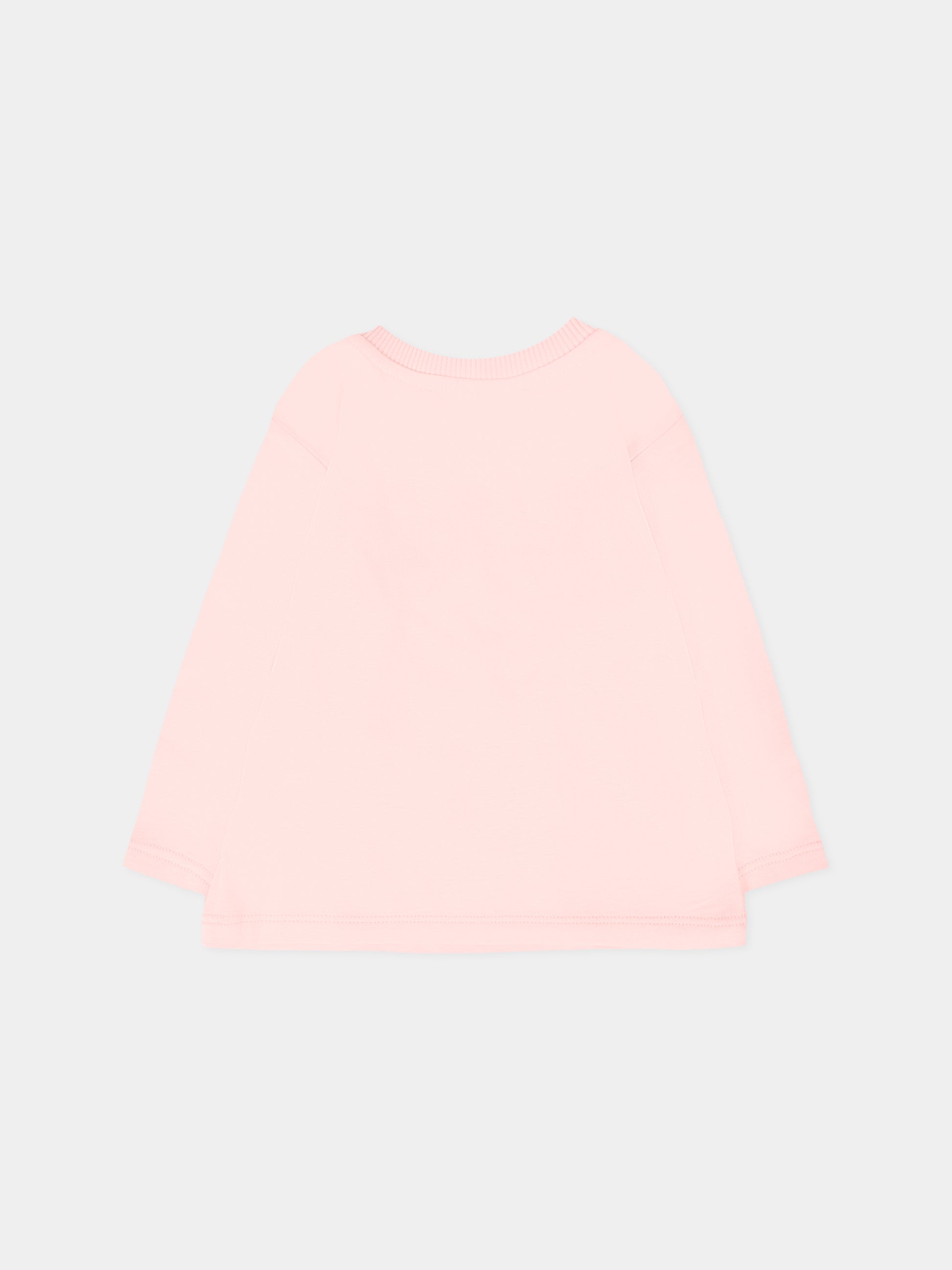 T-shirt rosa per neonata con Teddy Bear,Moschino Kids,M8O00R LAA36 50209