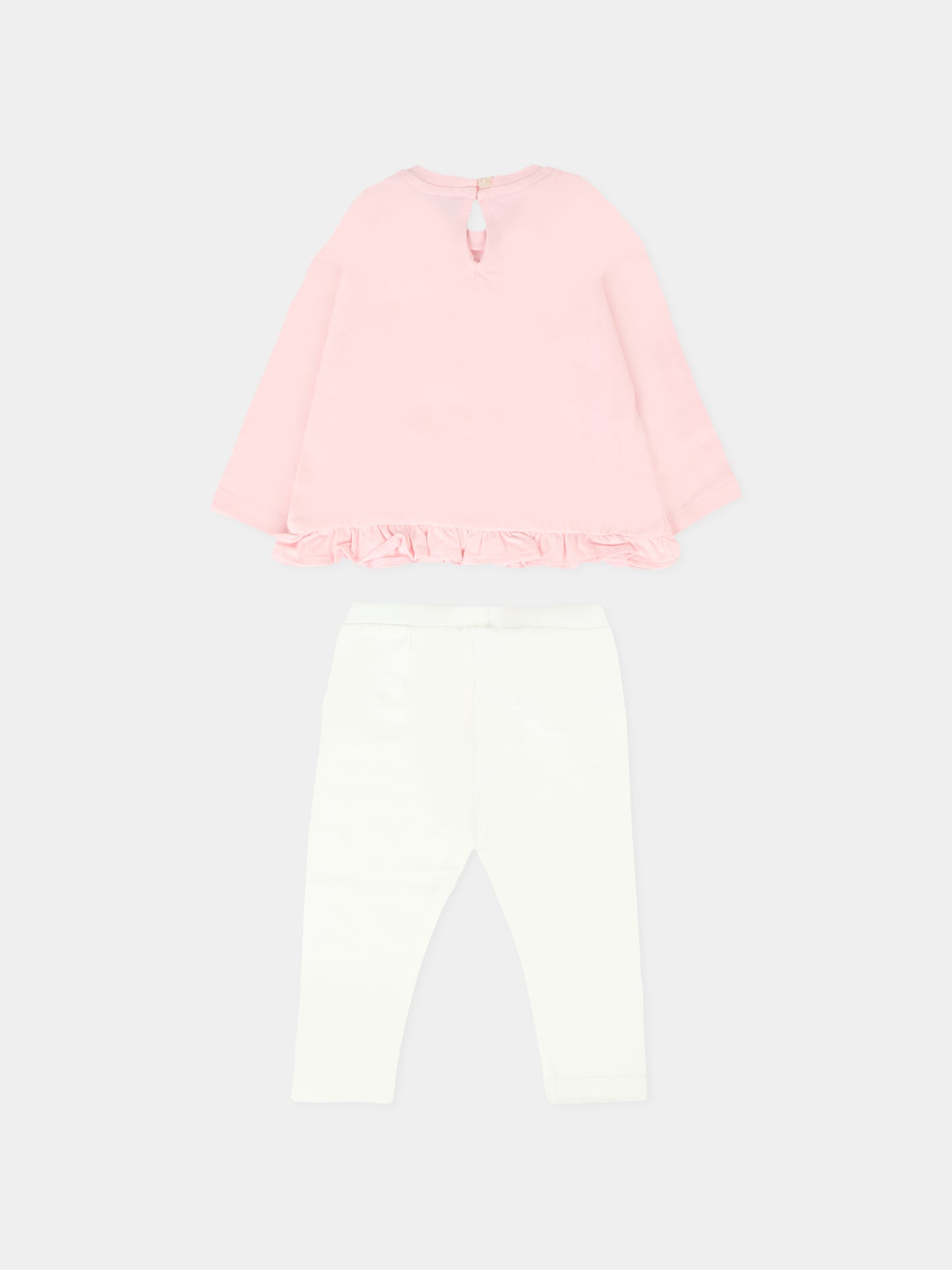 Completo multicolor per neonata con Teddy Bear,Moschino Kids,MDK03C LBA11 84241