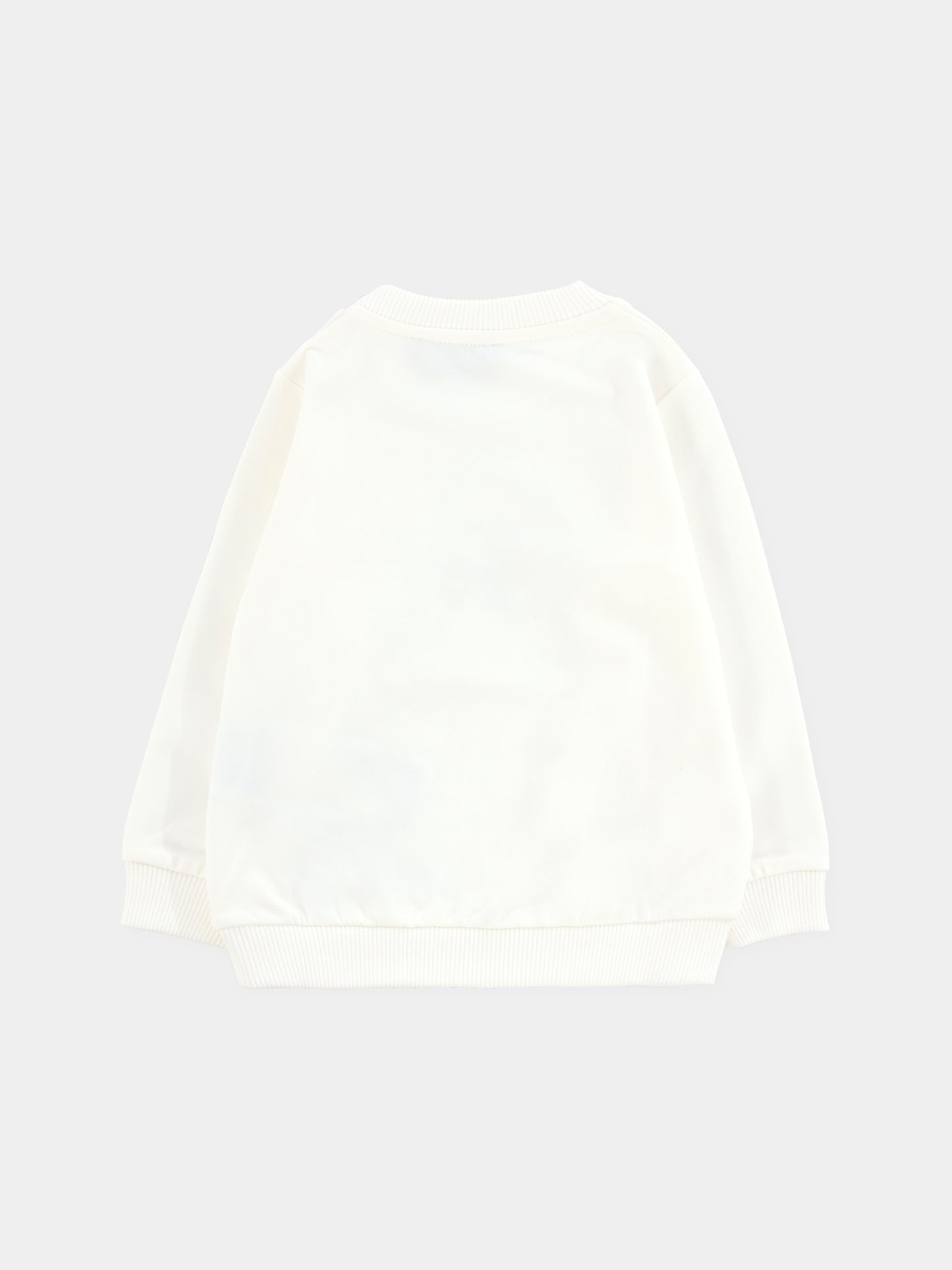 Felpa avorio per neonata con Teddy Bear e paillettes,Moschino Kids,MFF02K LDA16 10063