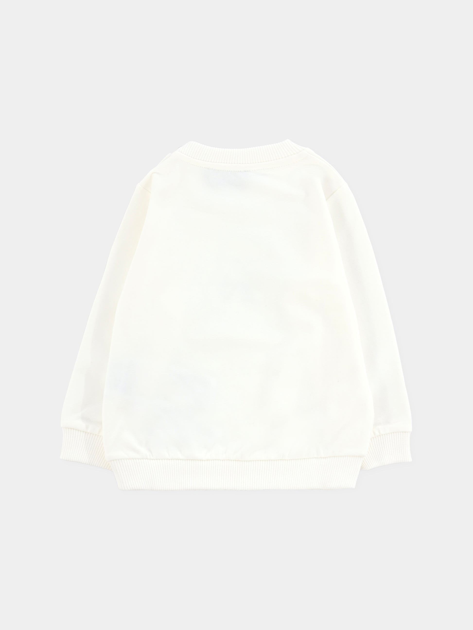 Felpa avorio per neonata con Teddy Bear e paillettes,Moschino Kids,MFF02K LDA16 10063