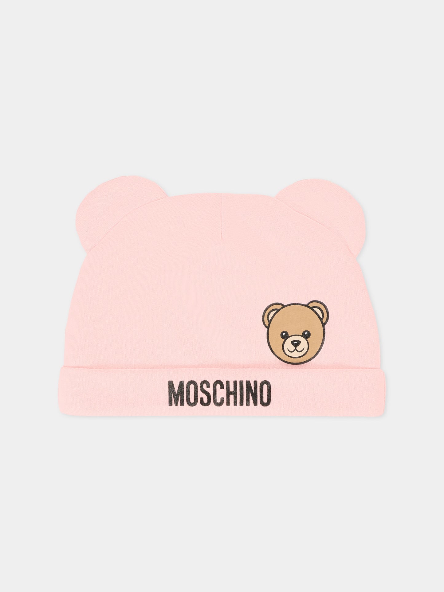 Set tutine rosa per neonata con Teddy Bear,Moschino Kids,MMY08B LCA40 50209