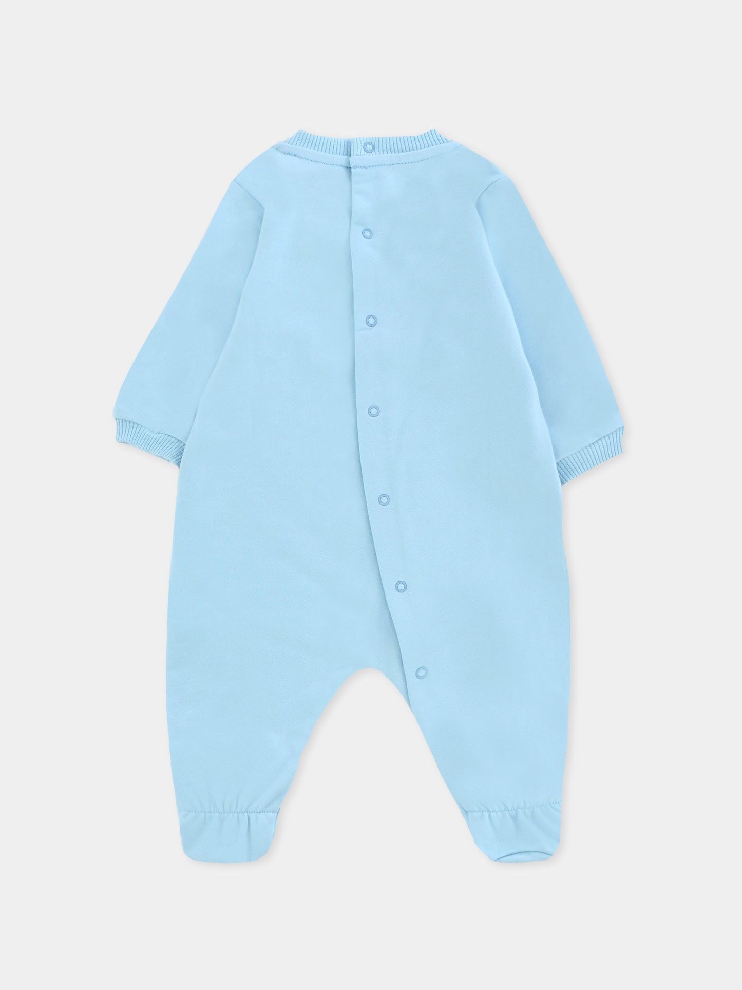 Tutina celeste per neonato con Teddy Bear,Moschino Kids,MNY05L LCA40 40304
