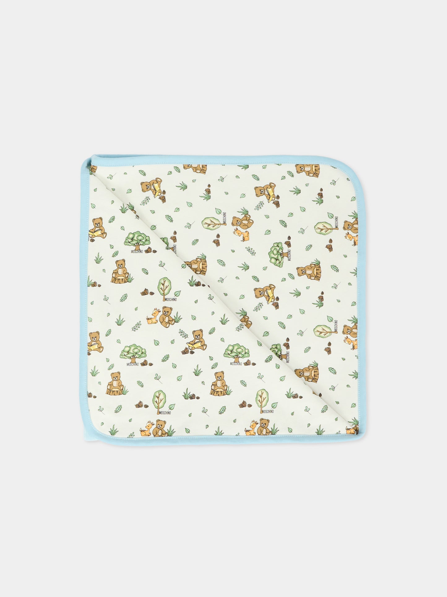 Coperta celeste per neonato con Teddy Bear,Moschino Kids,MPB00F LGA27 40304