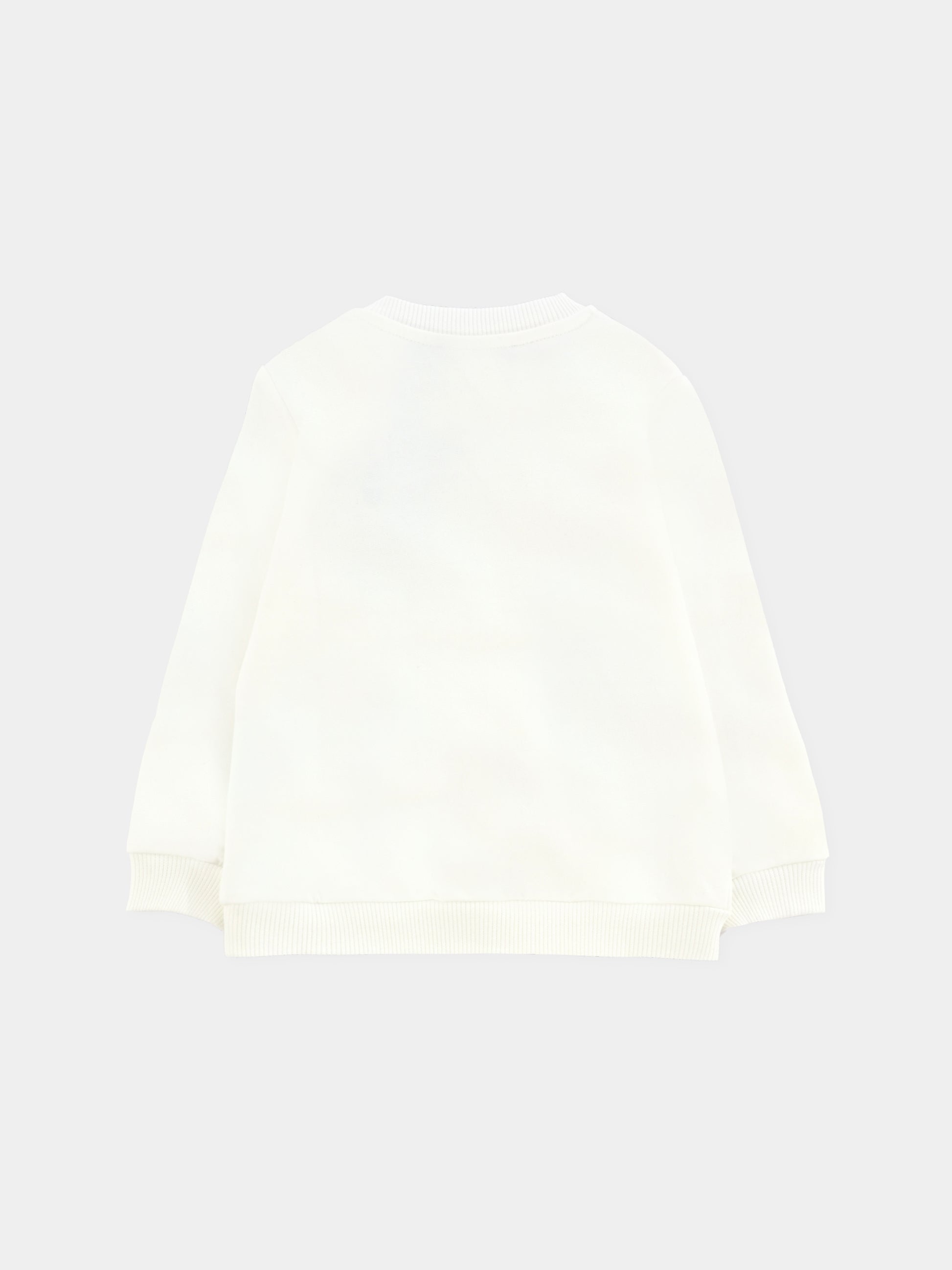 Felpa avorio per neonati con logo e Teddy Bear,Moschino Kids,MUF063 LCA40 10063