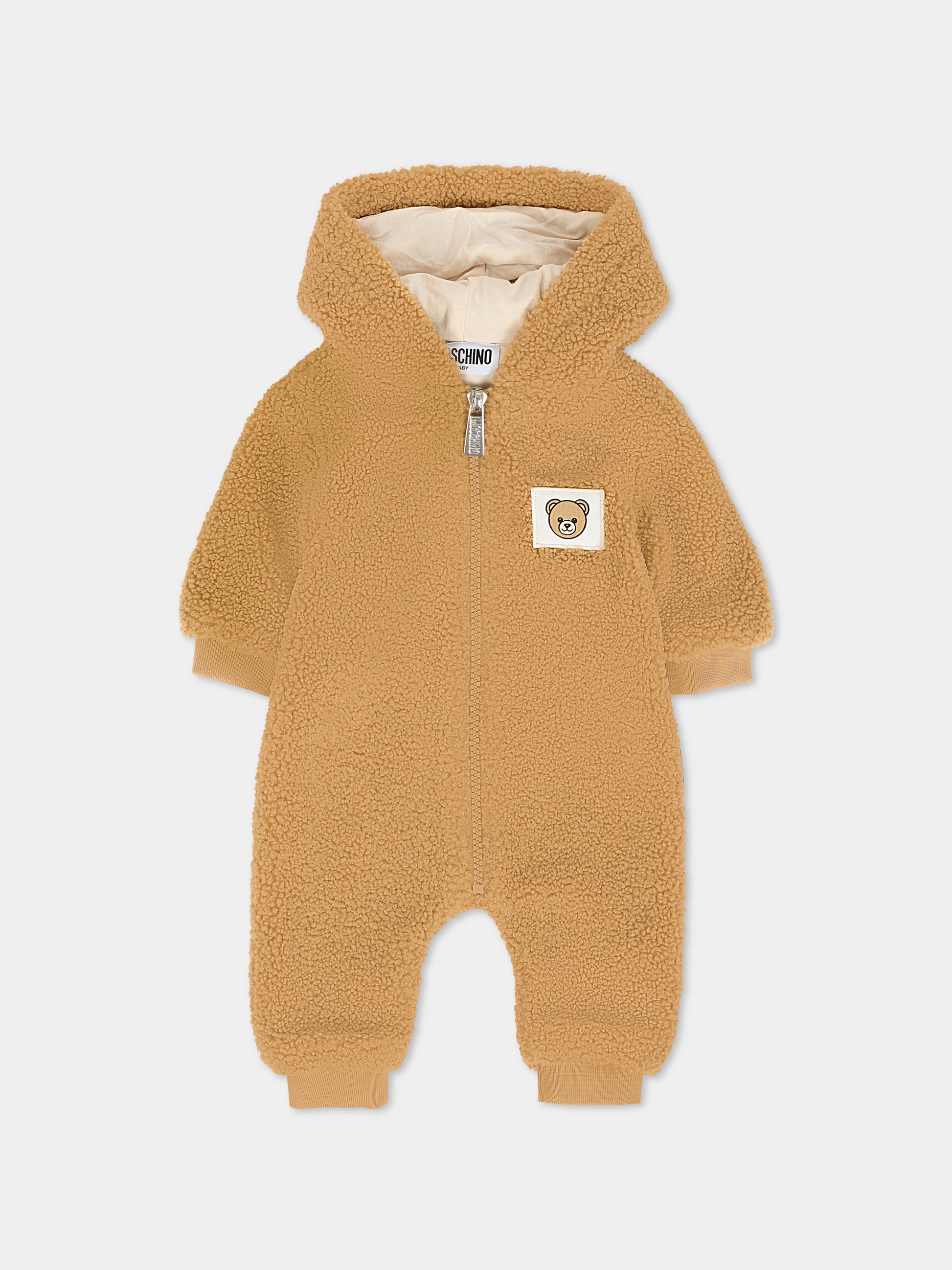 Ecopelliccia marrone per neonati con Teddy Bear,Moschino Kids,MUT04C LIA00 20351