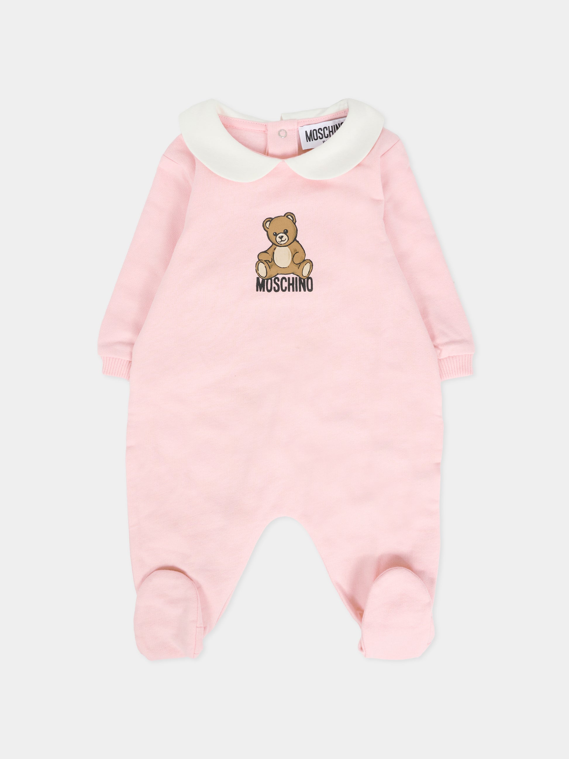 Tutina rosa per neonata con Teddy Bear,Moschino Kids,MUT04I LCA40 50209