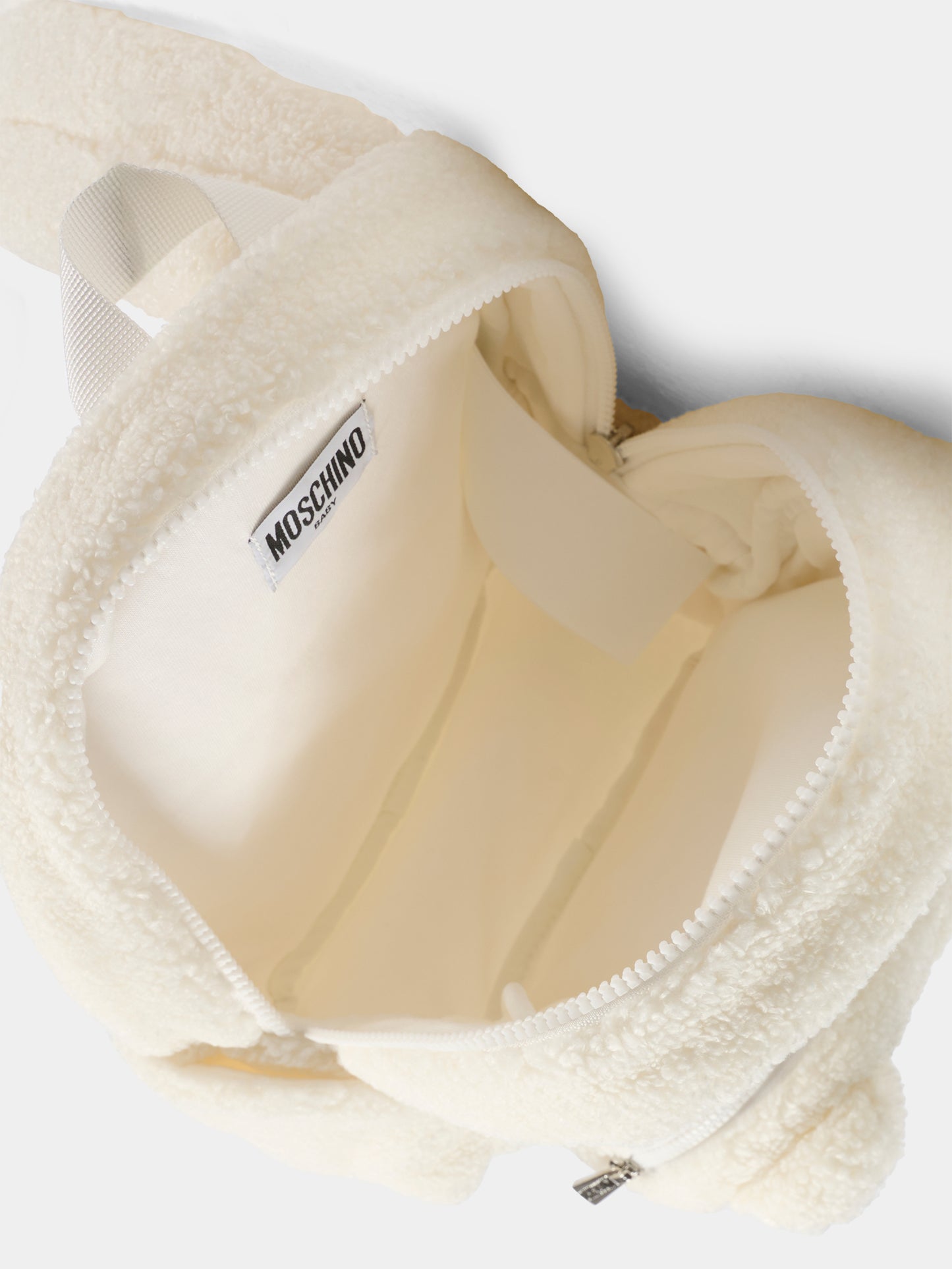 Zaino avorio per neonati con Teddy Bear,Moschino Kids,MUX05D LIA00 10063