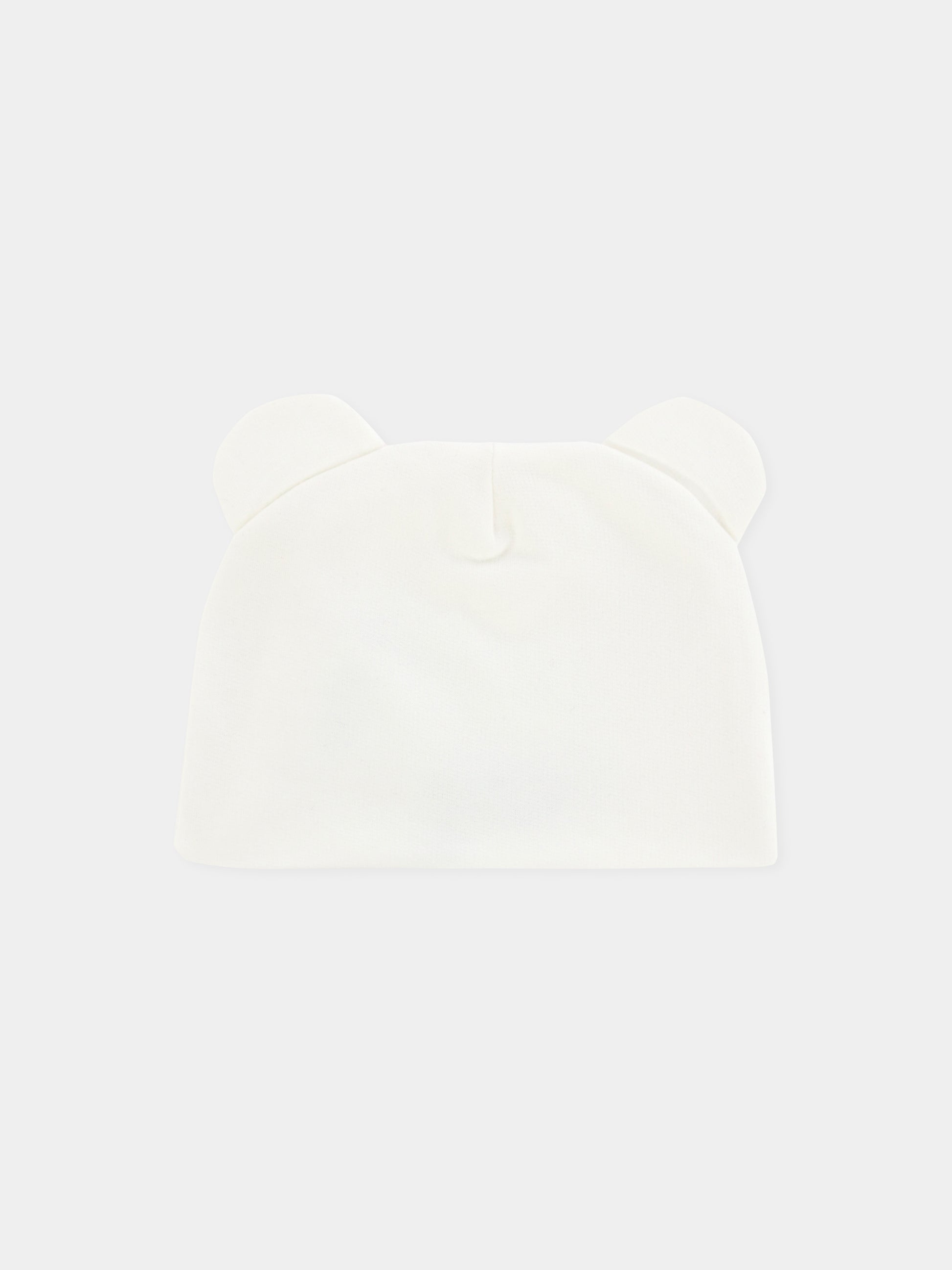 Berretto avorio per neonati con Teddy Bear,Moschino Kids,MUX05H LCA40 10063
