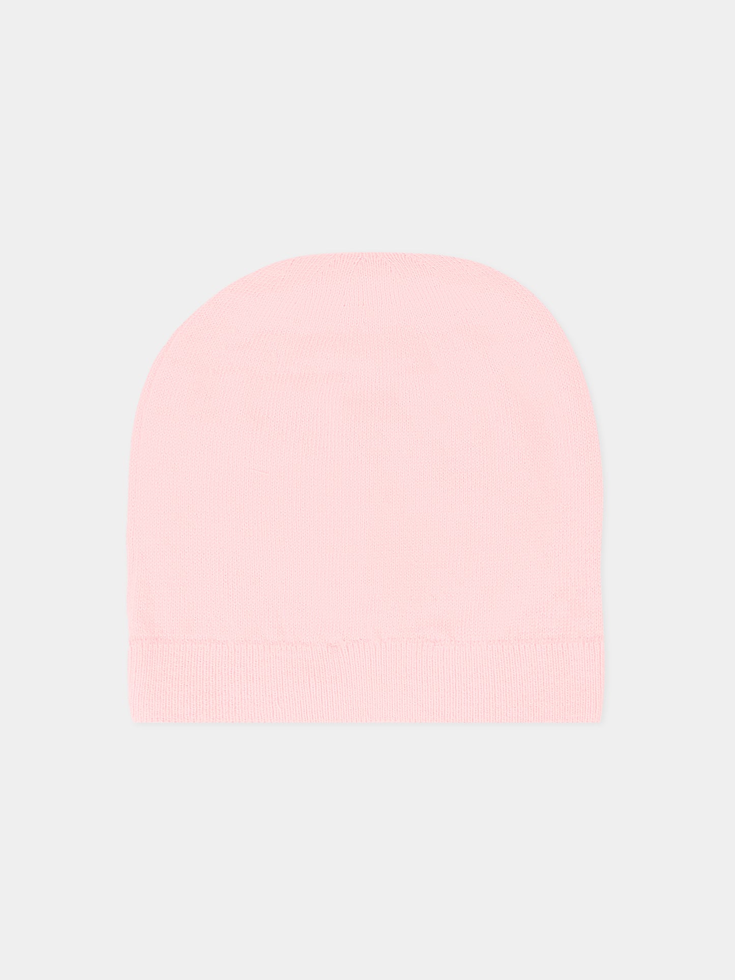 Berretto rosa per neonata con Teddy Bear e logo,Moschino Kids,MUX05K LHE43 50209