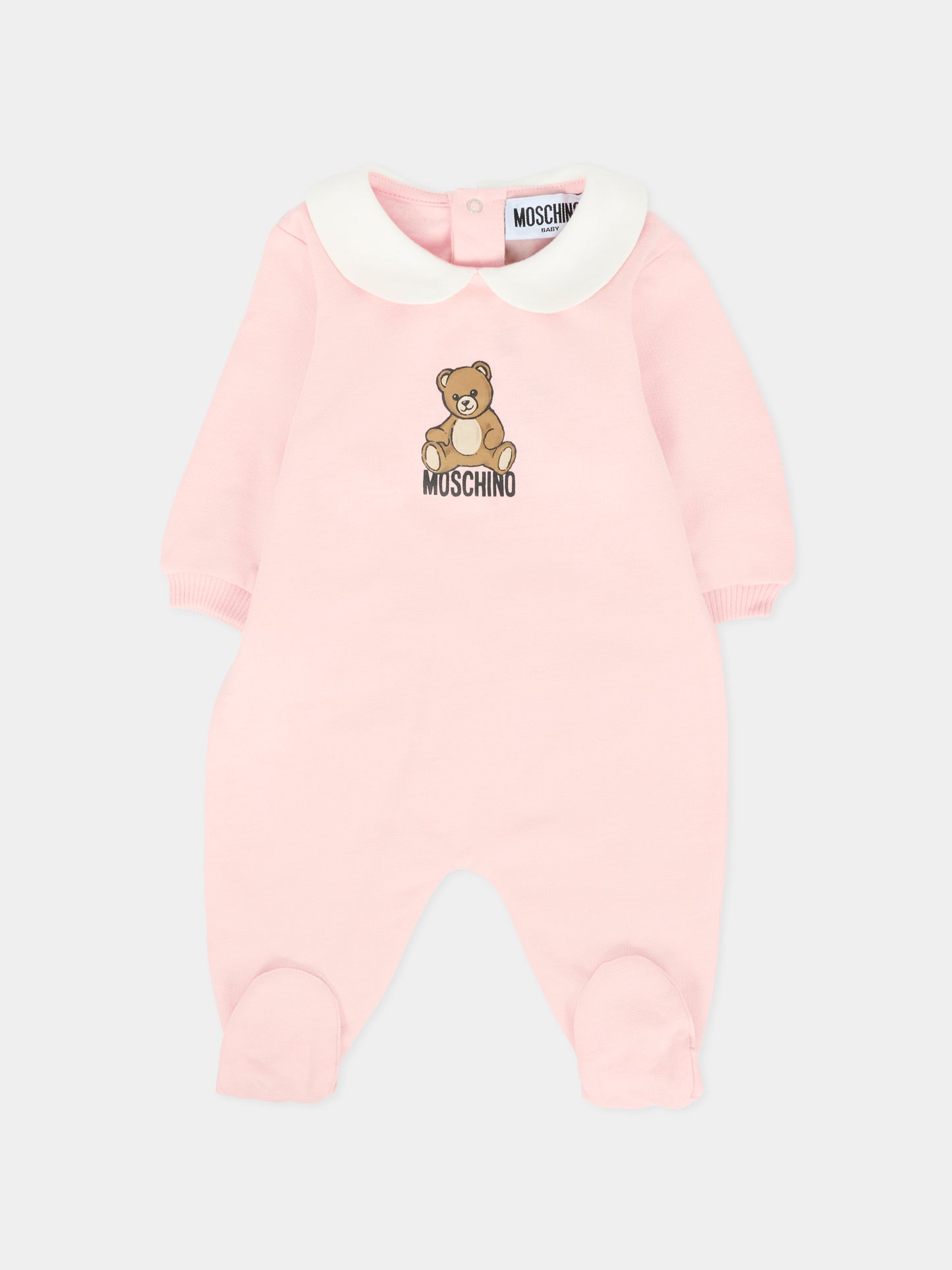 Set tutine rosa per neonata con Teddy Bear,Moschino Kids,MUY08B LCA40 50209