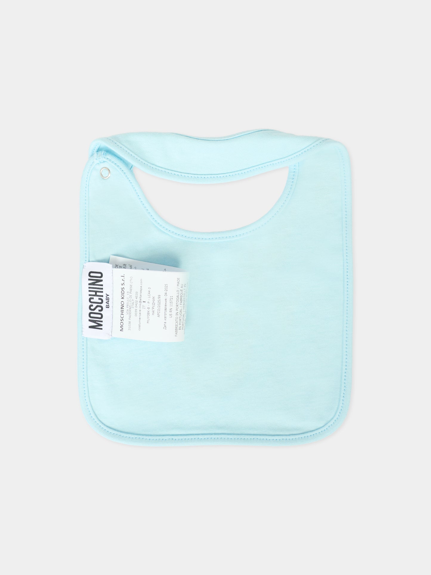 Set accessori celeste per neonato con Teddy Bear,Moschino Kids,MUY08K LCA40 40304