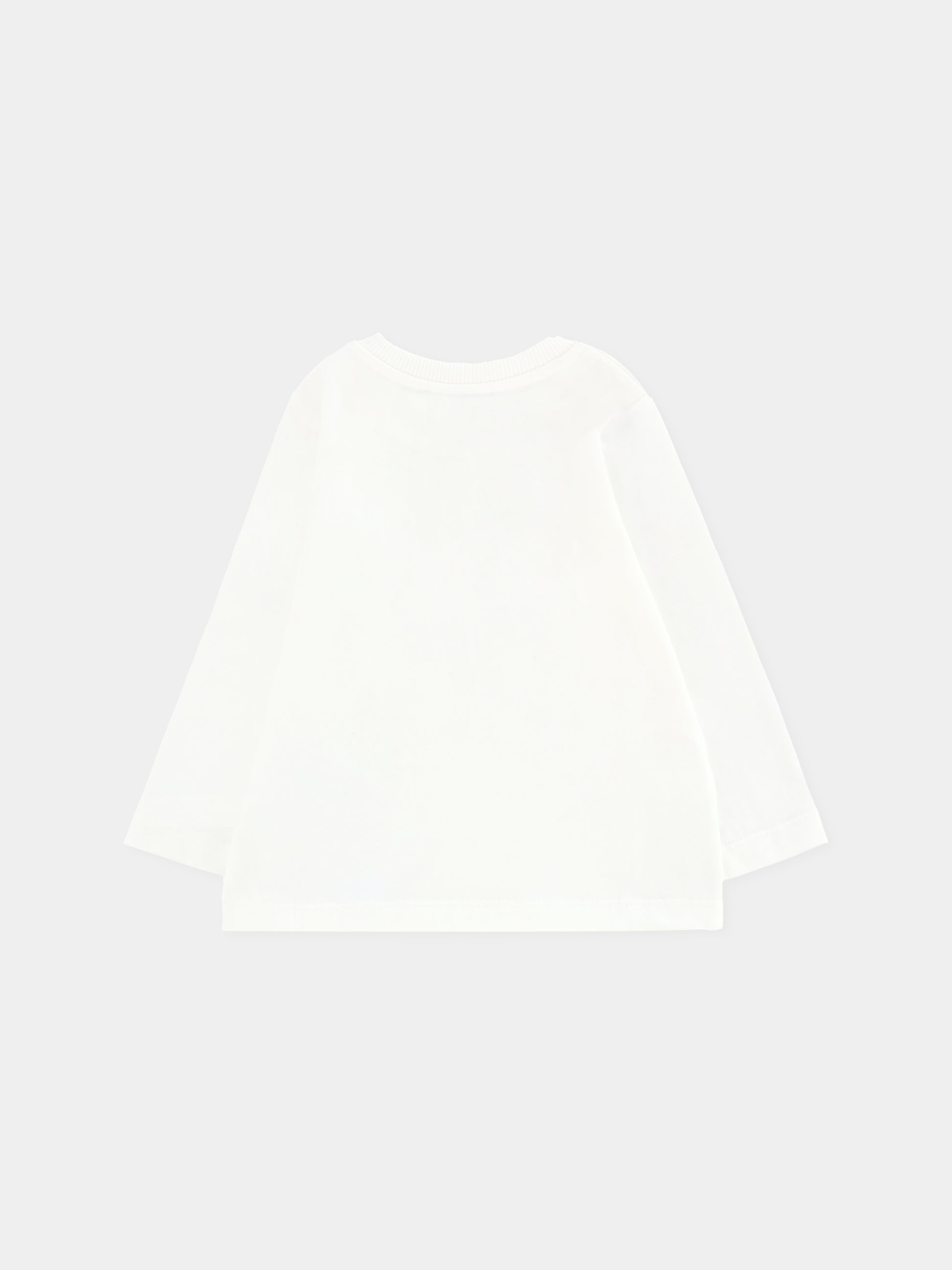 T-shirt avorio per neonati con logo e Teddy Bear,Moschino Kids,MVO00R LAA10 10063