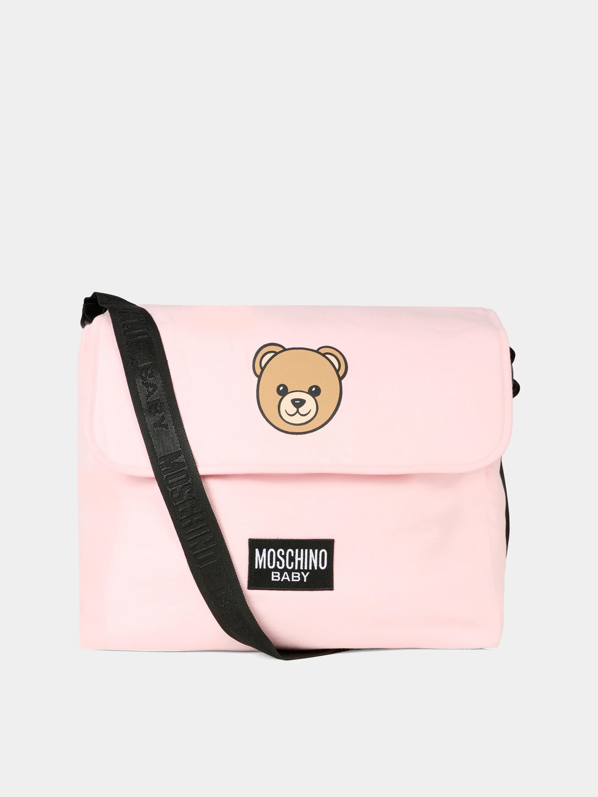 Borsa mamma rosa per neonata con Teddy Bear,Moschino Kids,MXX03D LCA40 50209