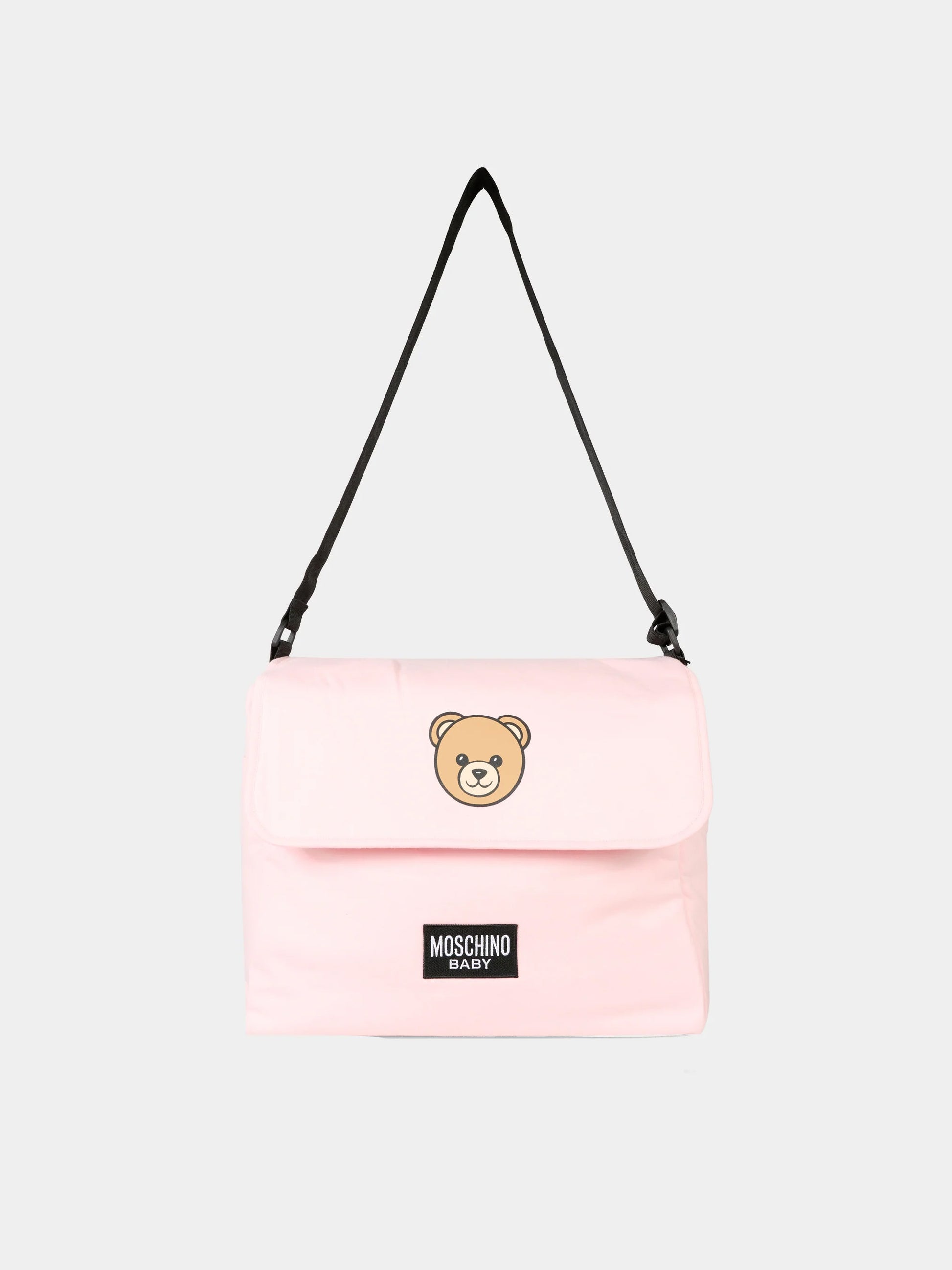 Borsa mamma rosa per neonata con Teddy Bear,Moschino Kids,MXX03D LCA40 50209