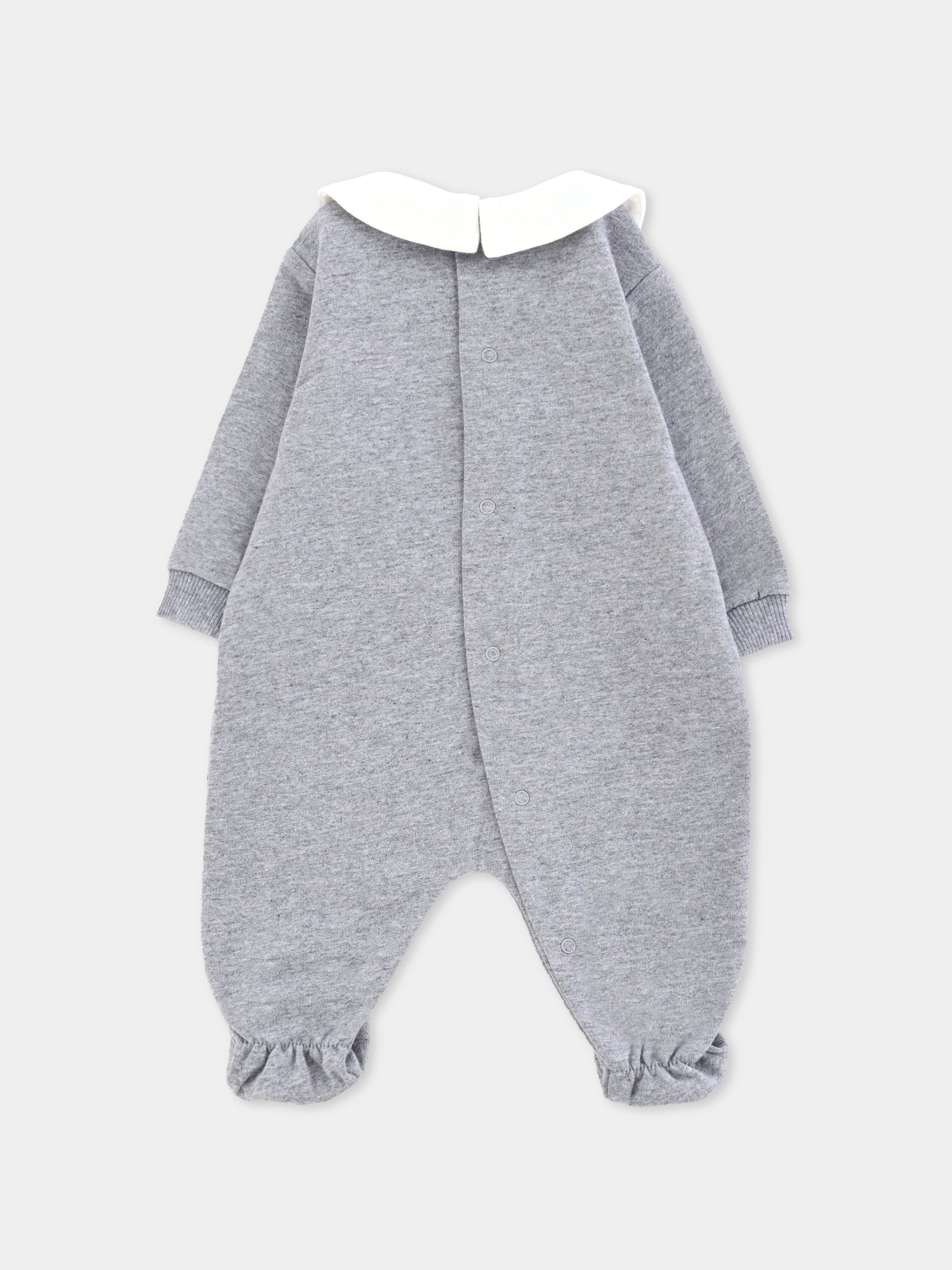 Tutina grigia per neonati con Teddy Bear,Moschino Kids,MXY037 LCA40 60901