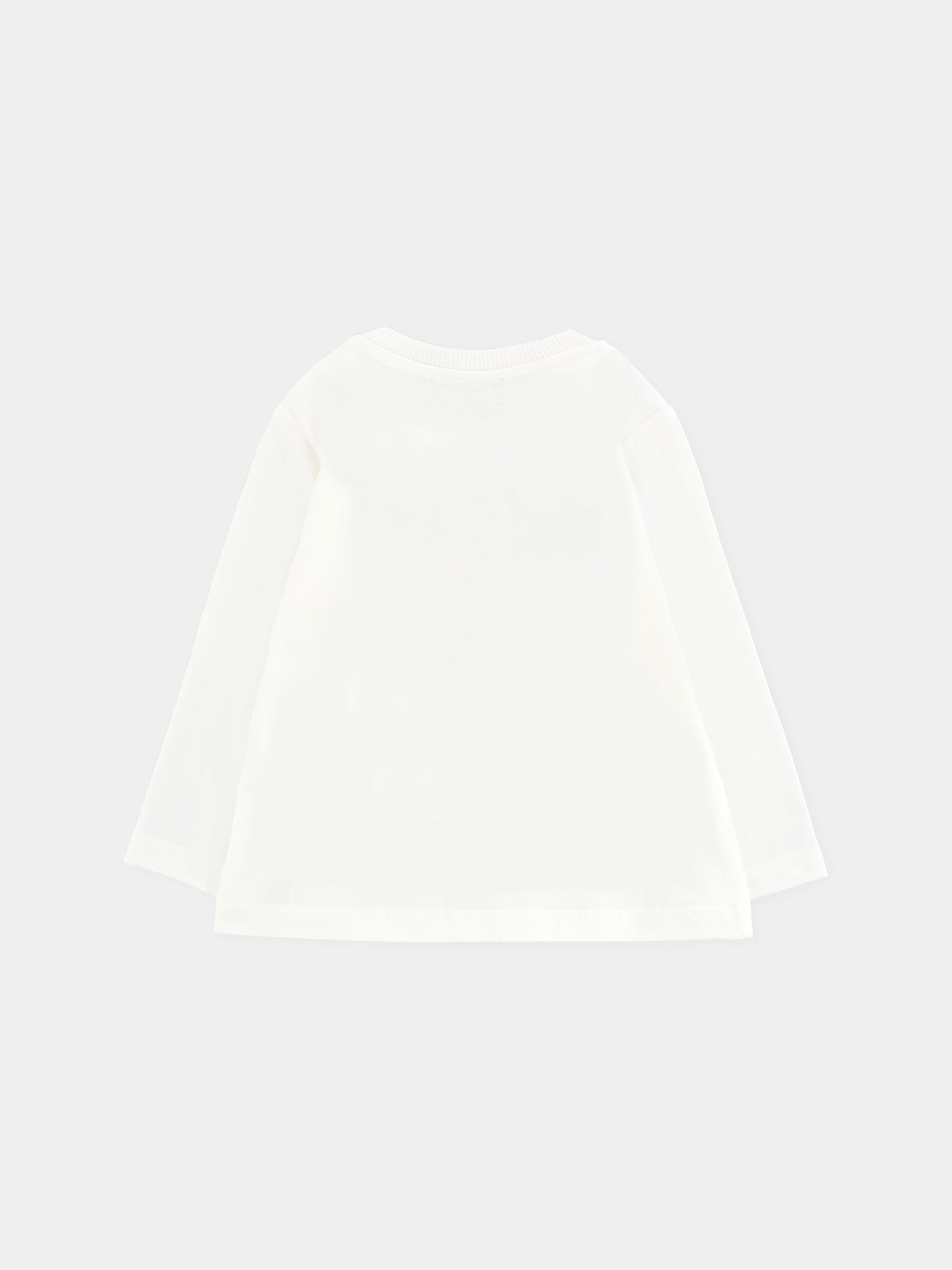 T-shirt avorio per neonati con logo e Teddy Bear,Moschino Kids,MZO00R LAA10 10063