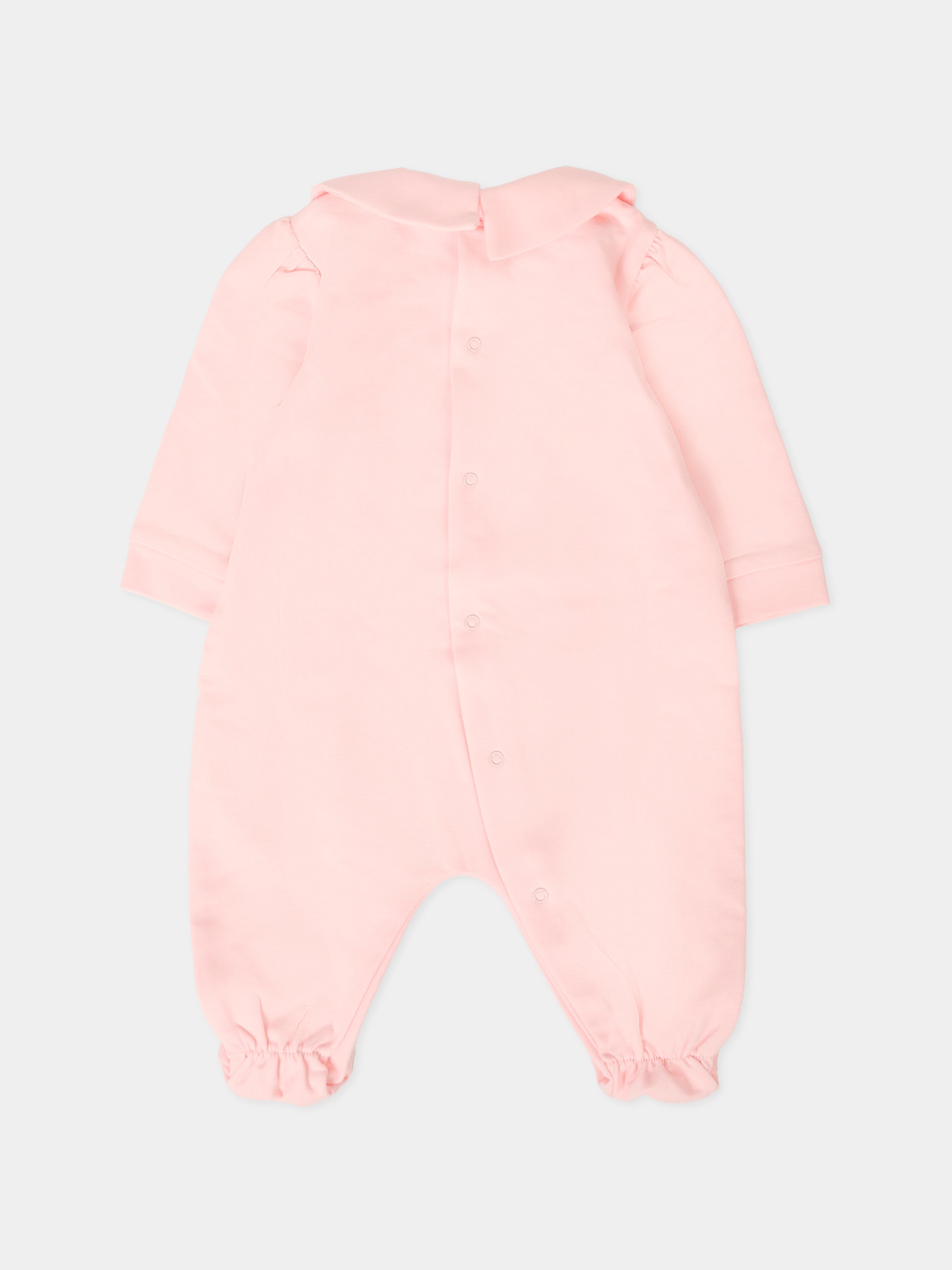 Set rosa per neonata con Teddy Bear con fiocco,Moschino Kids,MDY01A LDA16 50209