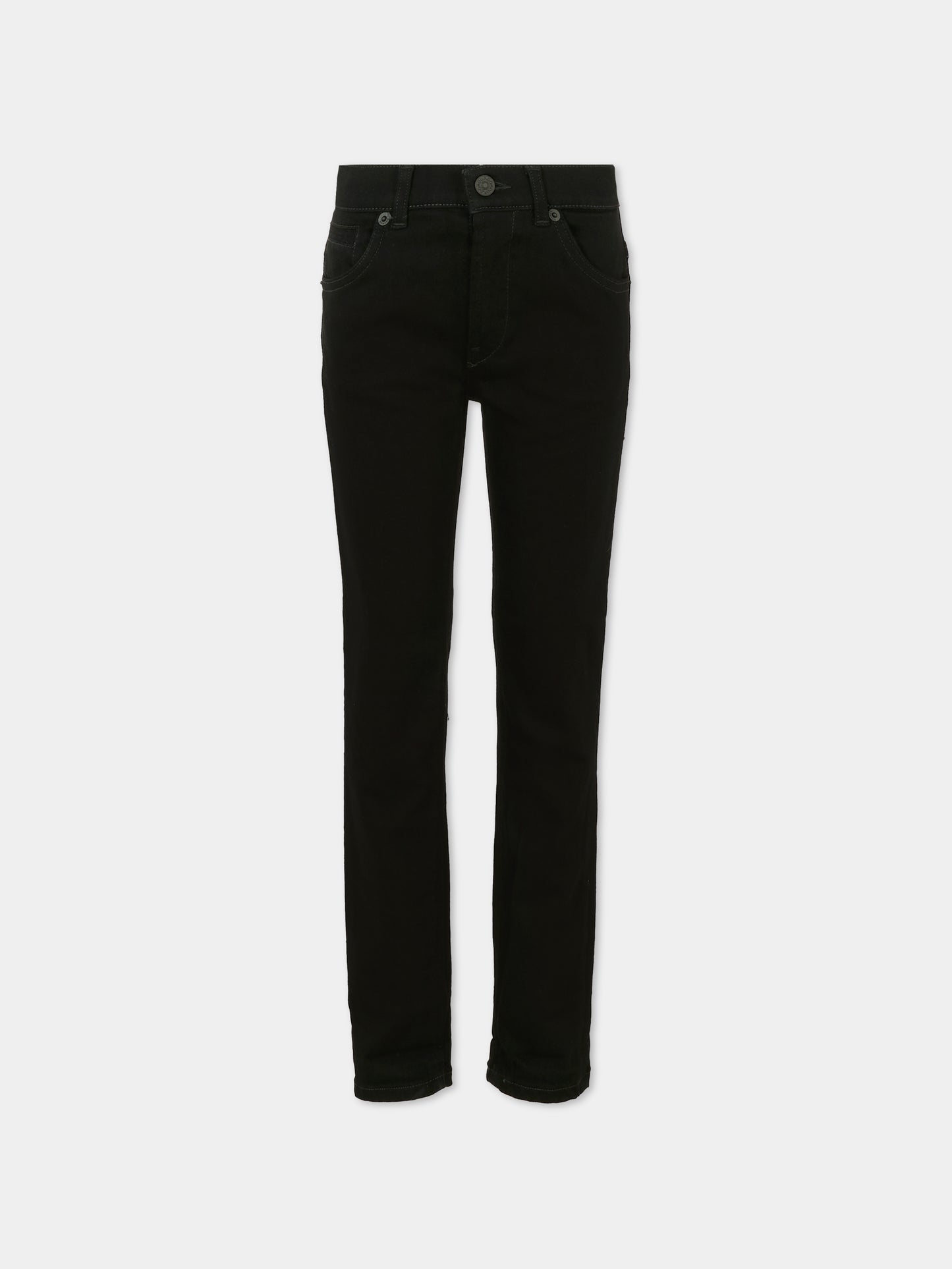 Pantaloni neri per bambino con logo,Dondup Kids,DMPA164 C DS039 N000