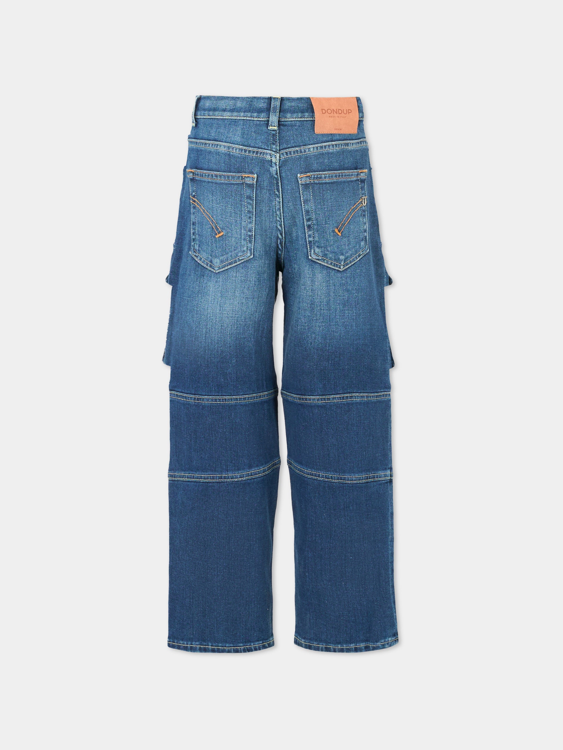 Jeans blu per bambino con logo,Dondup Kids,DMPA176 C DS039 4098