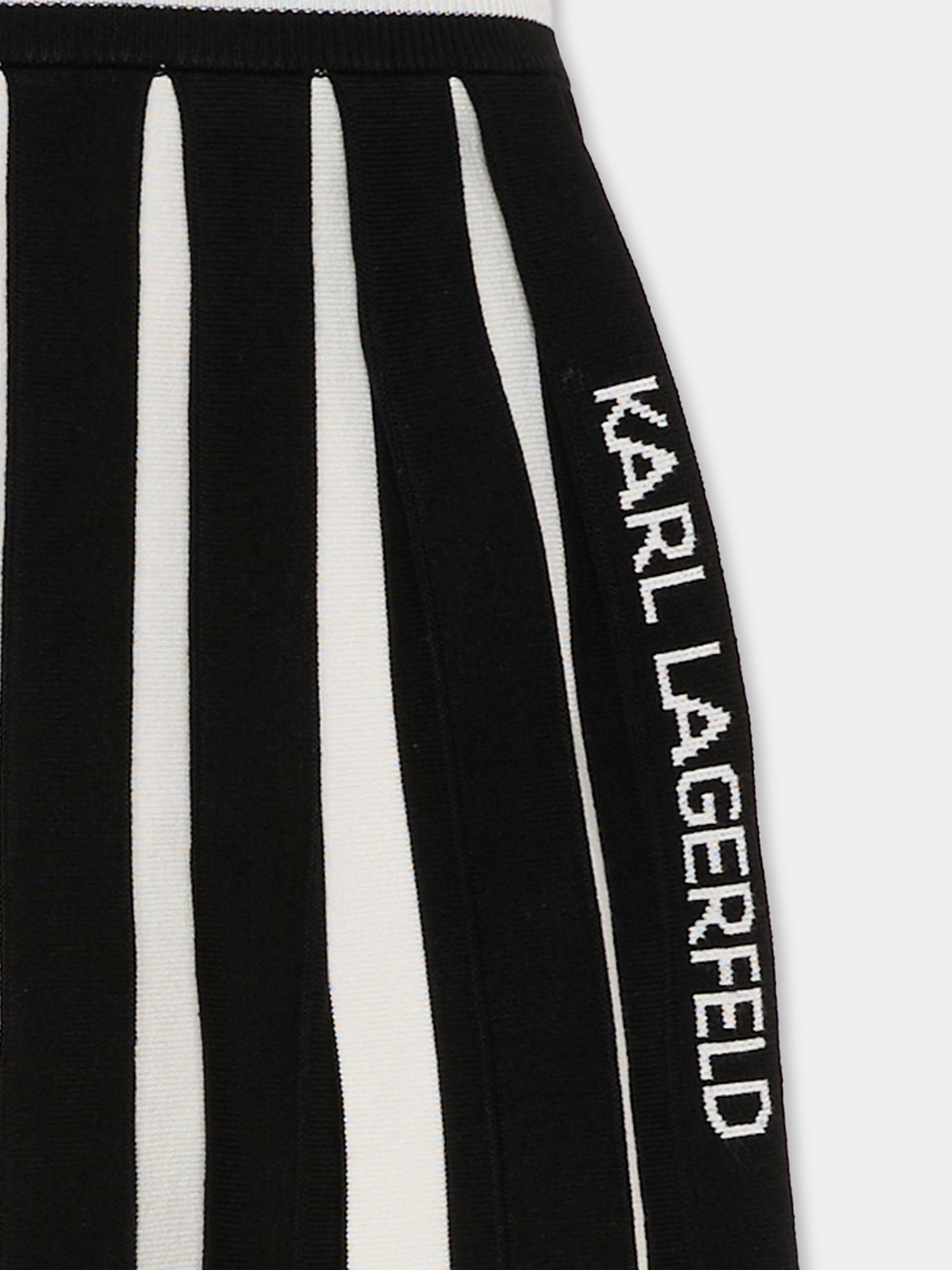 Gonna nera per bambina con logo,Karl Lagerfeld Kids,Z30589 M41