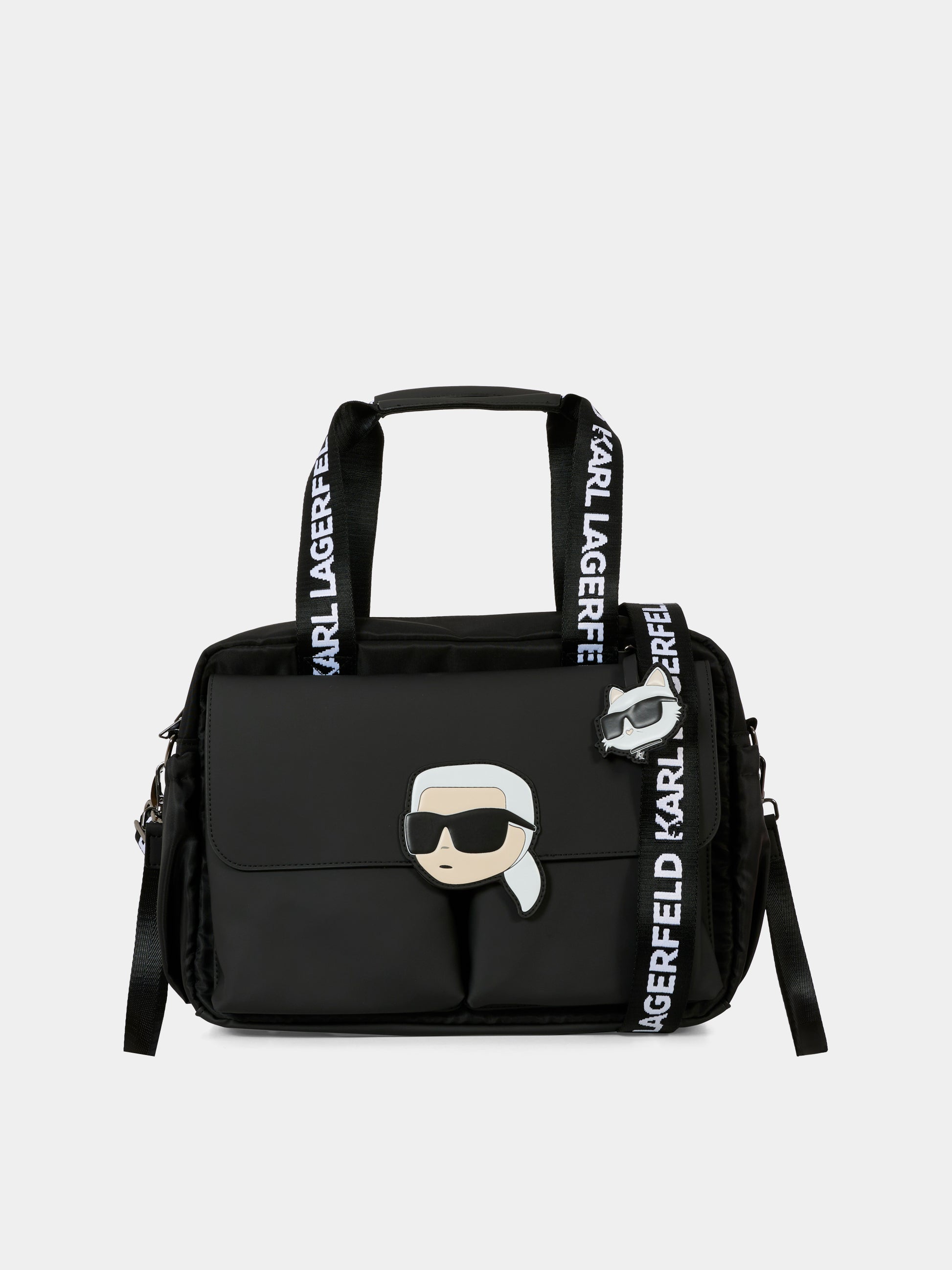 Borsa mamma nera con Karl Lagerfeld e logo,Karl Lagerfeld Kids,Z30999 09B