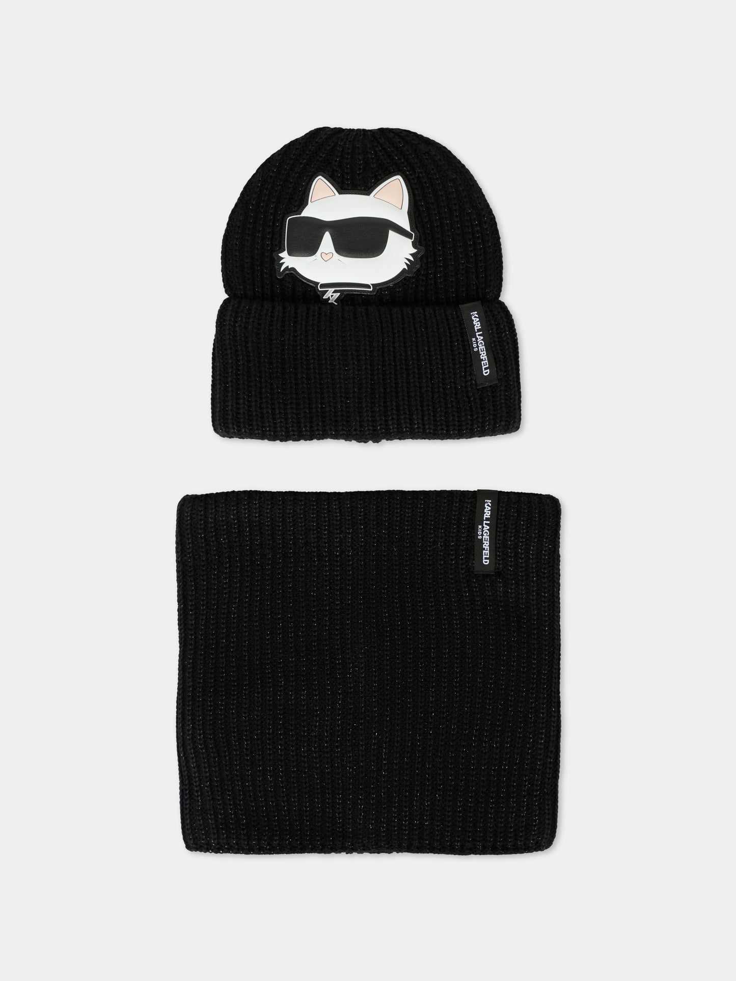 Set nero per bambini con Choupette,Karl Lagerfeld Kids,Z31010 09B
