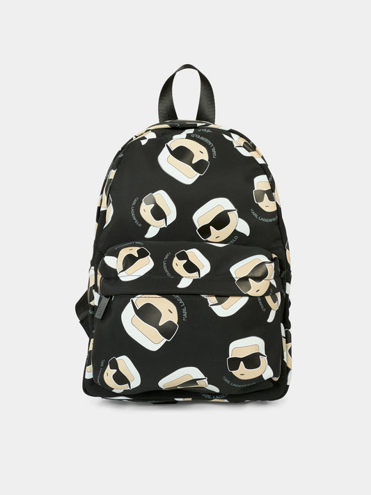 Zaino nero per neonati con Karl Lagerfeld,Karl Lagerfeld Kids,Z31037 09B