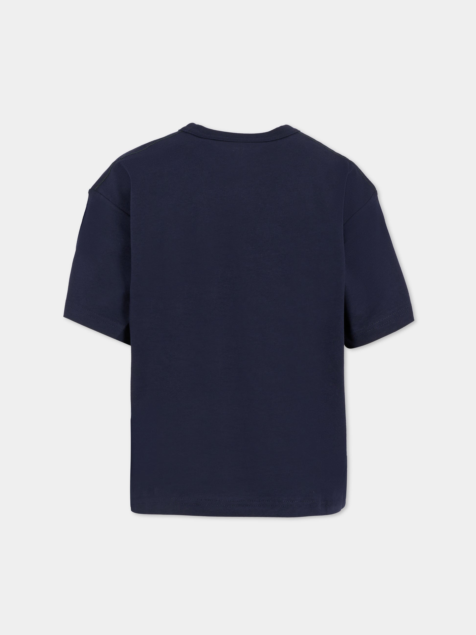 T-shirt blu per bambino con logo,Timberland,T60532 85T