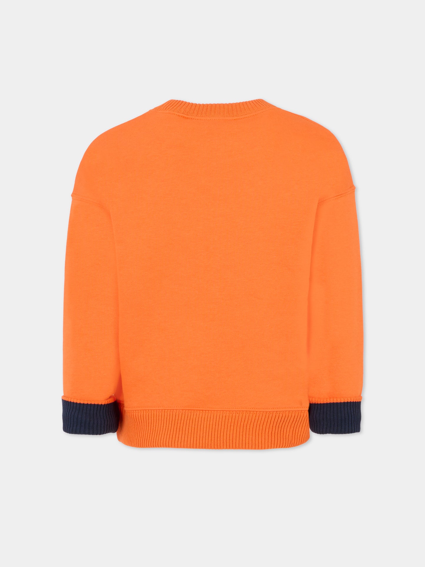 Felpa arancione per bambino con macchina,Timberland,T60543 43F