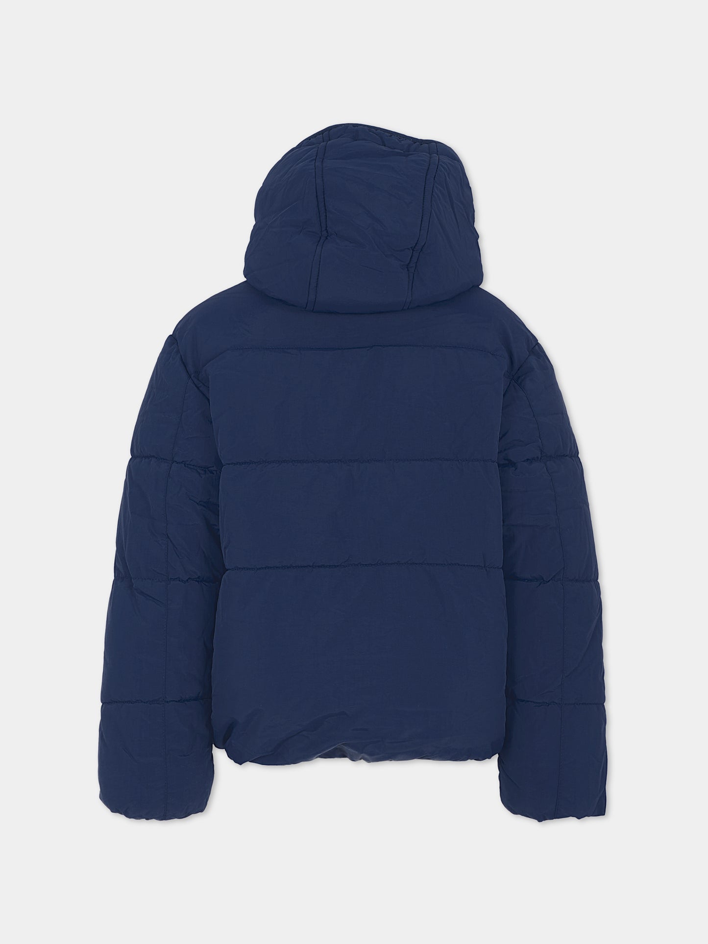 Piumino blu per bambino con logo,Timberland,T60554 85T