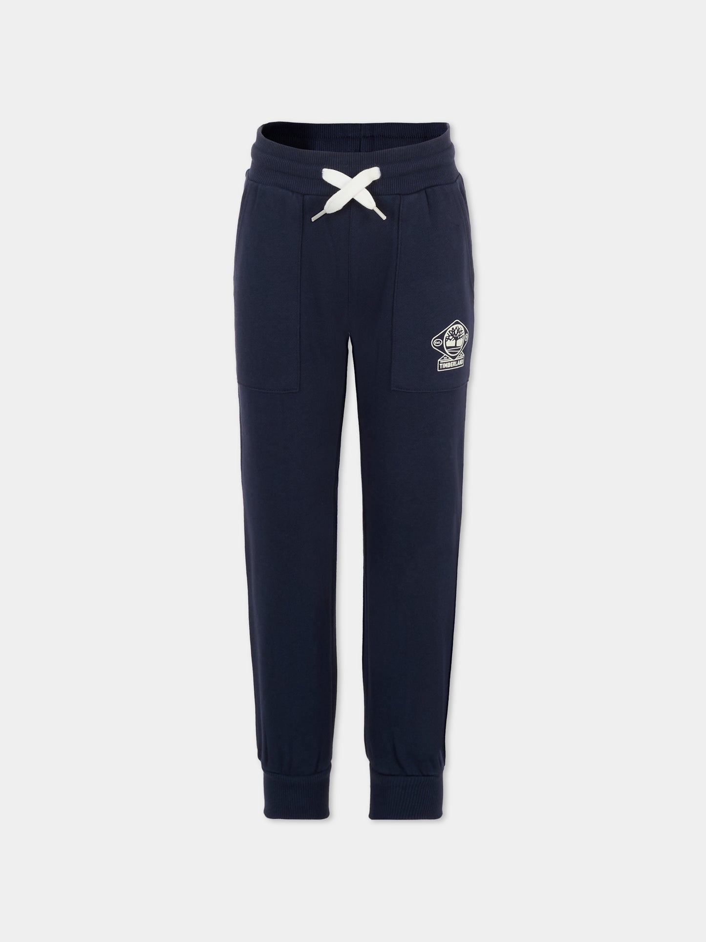 Pantaloni blu per bambino con logo,Timberland,T60566 85T