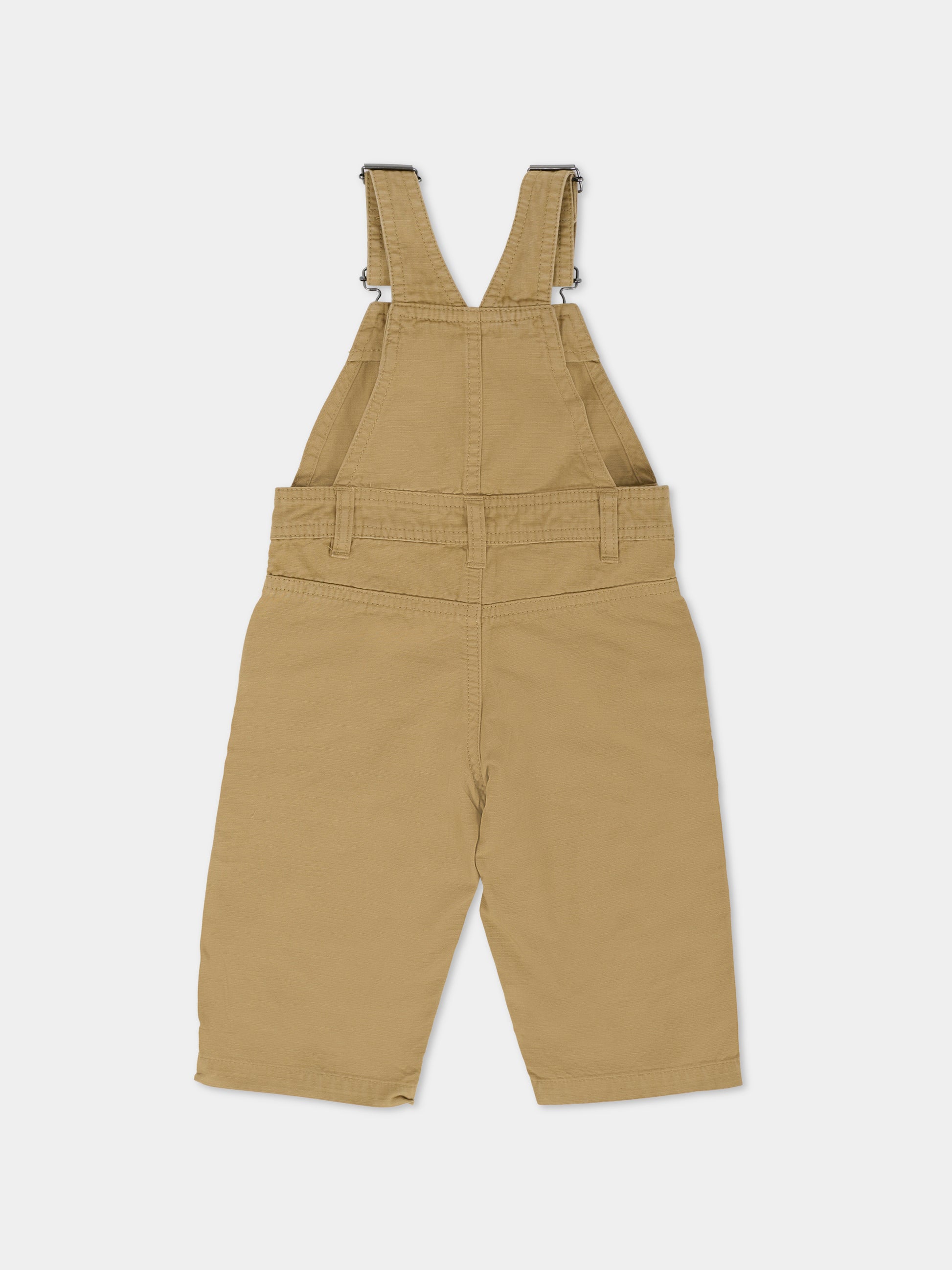 Salopette beige per neonato con logo,Timberland,T60605 659