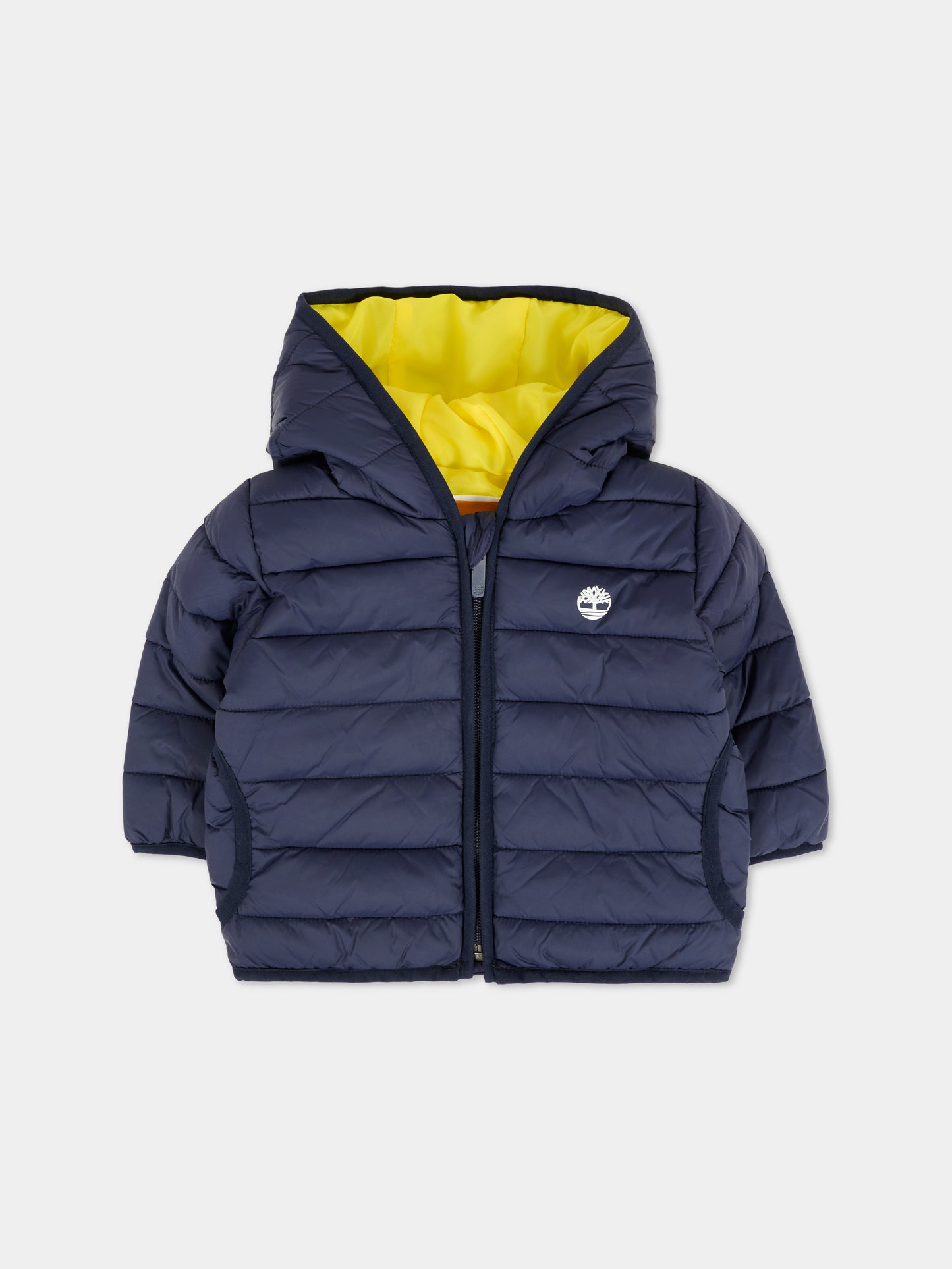 Piumino blu per neoanto con logo,Timberland,T60607 85T