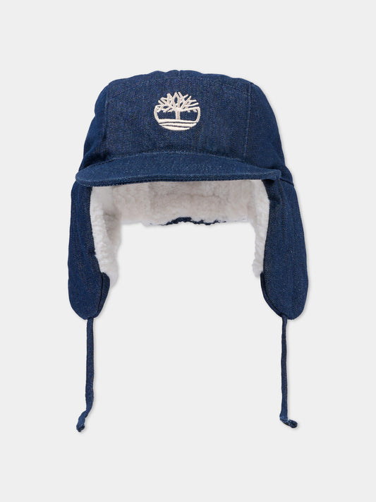 Cappello blu per neonato con logo,Timberland,T60741 Z25
