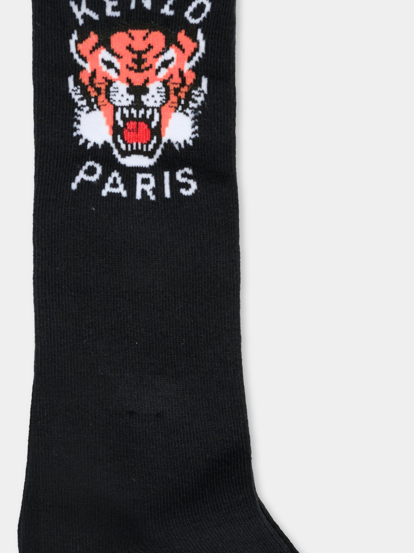 Calze nere per bambino con Lucky Tiger,Kenzo Kids,K61217 095