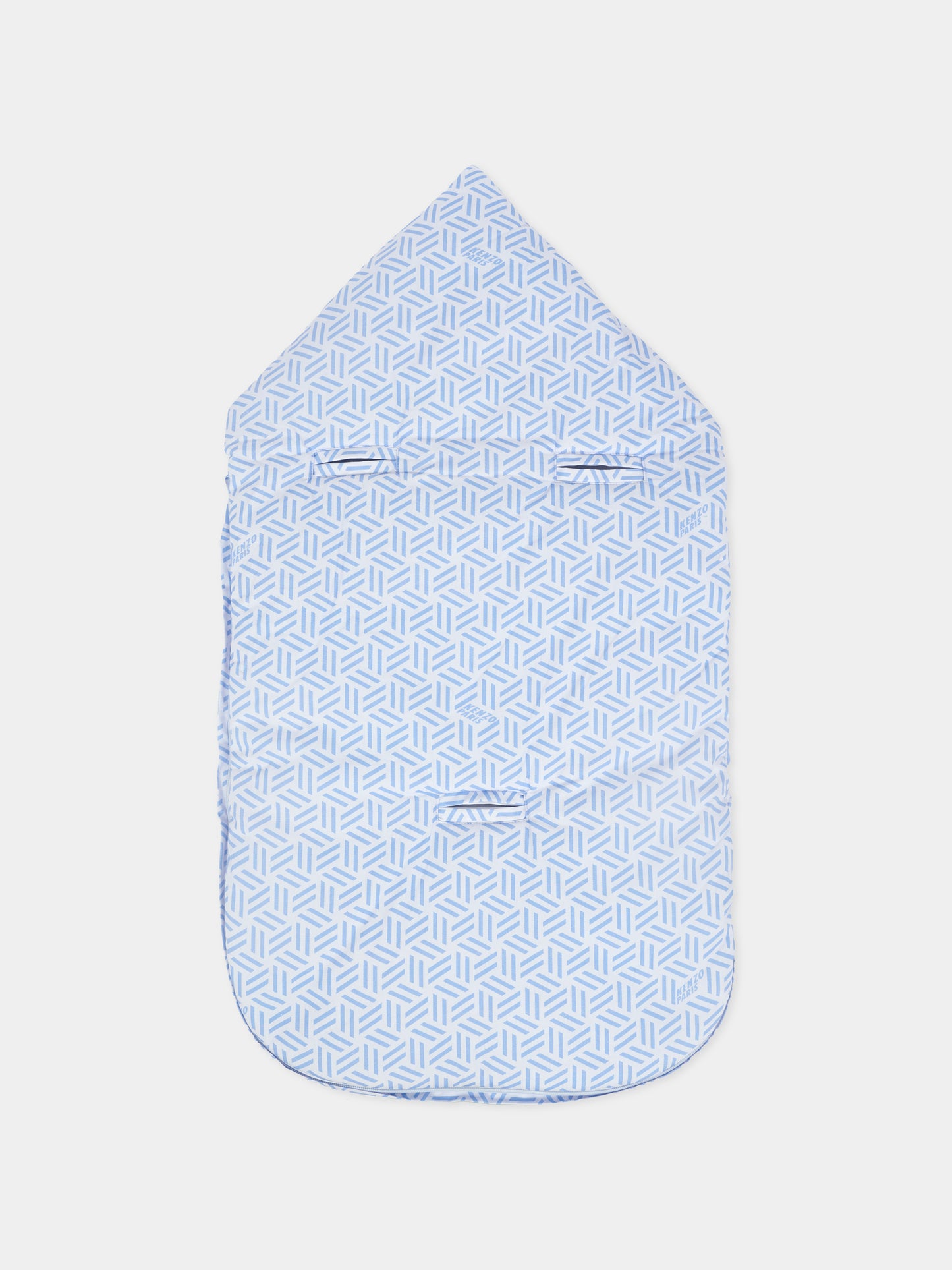 Sacco nanna azzurro per neonato con motivo geometrico,Kenzo Kids,K61254 771
