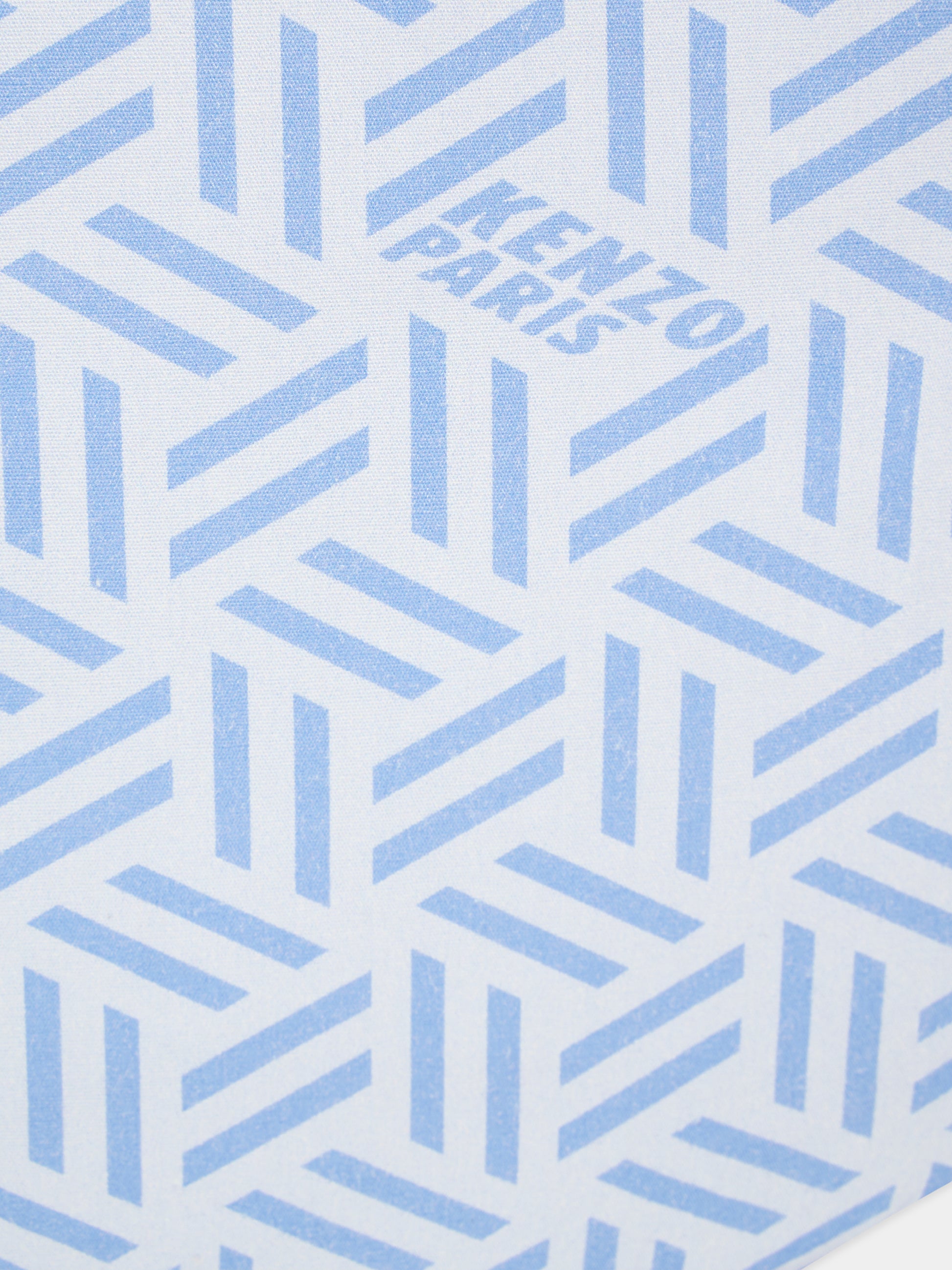 Sacco nanna azzurro per neonato con motivo geometrico,Kenzo Kids,K61254 771