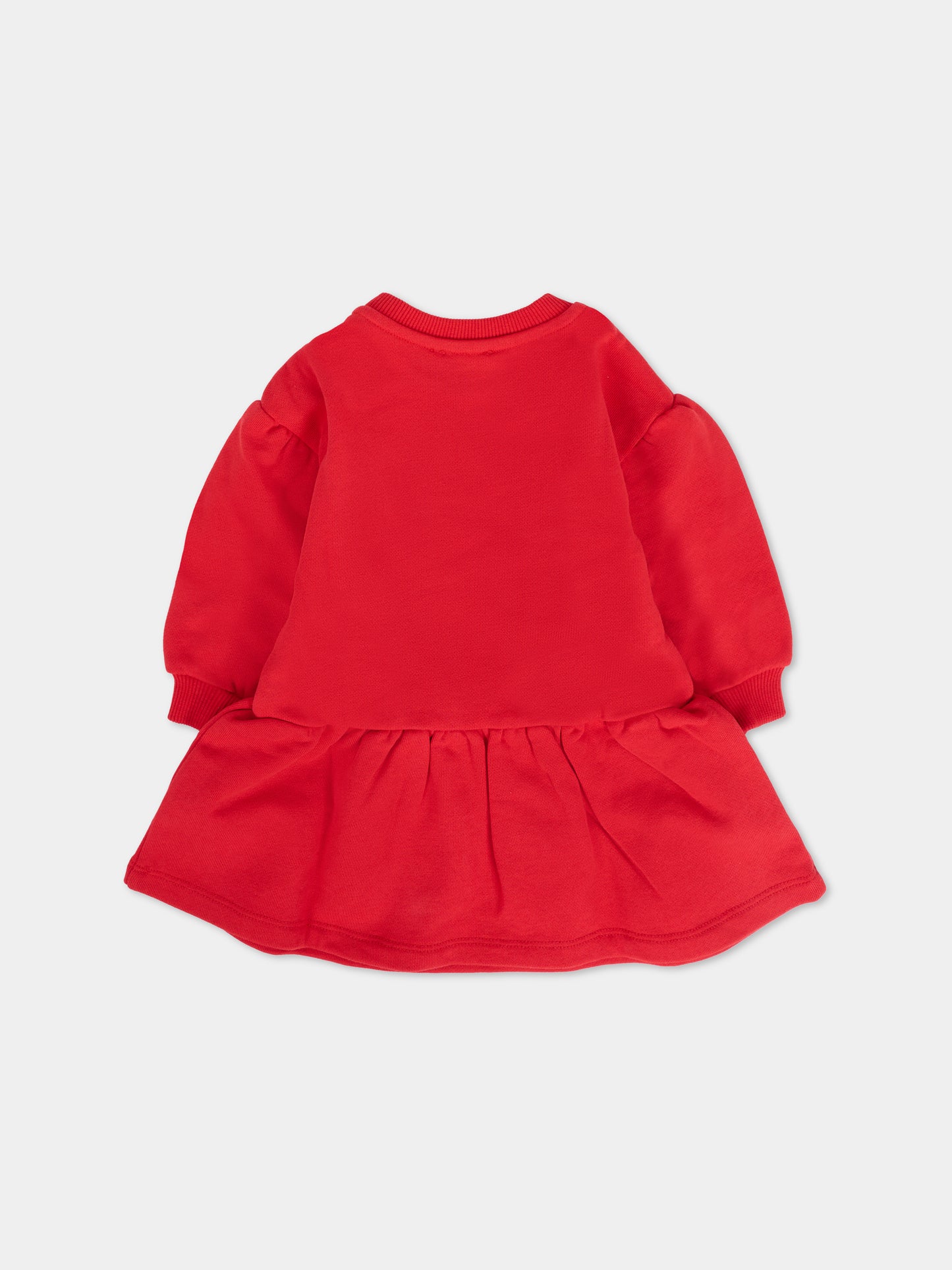 Vestito rosso per neonata con papavero,Kenzo Kids,K61273 968