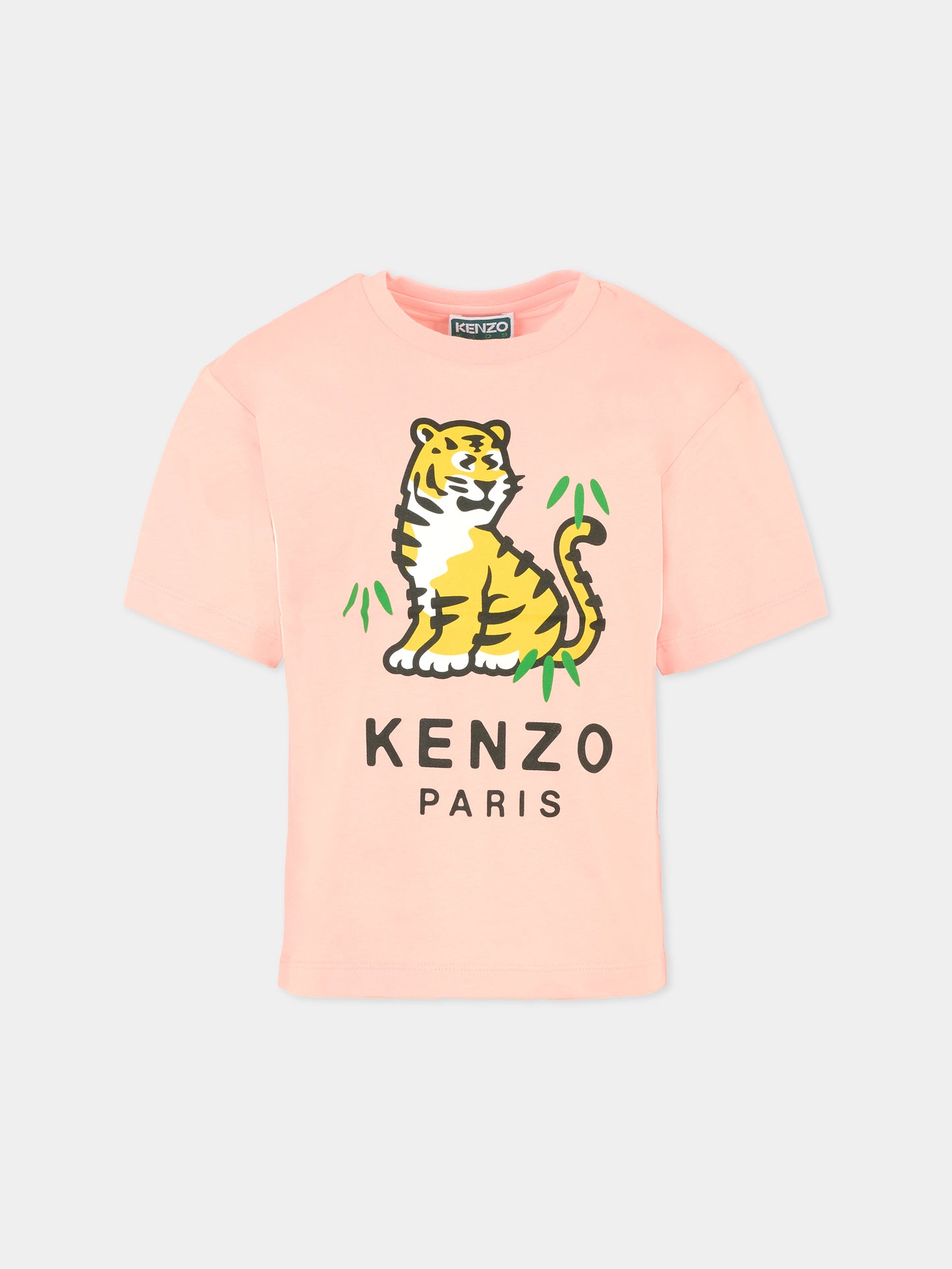 T-shirt rosa per bambina con Kotora,Kenzo Kids,K61379 47H