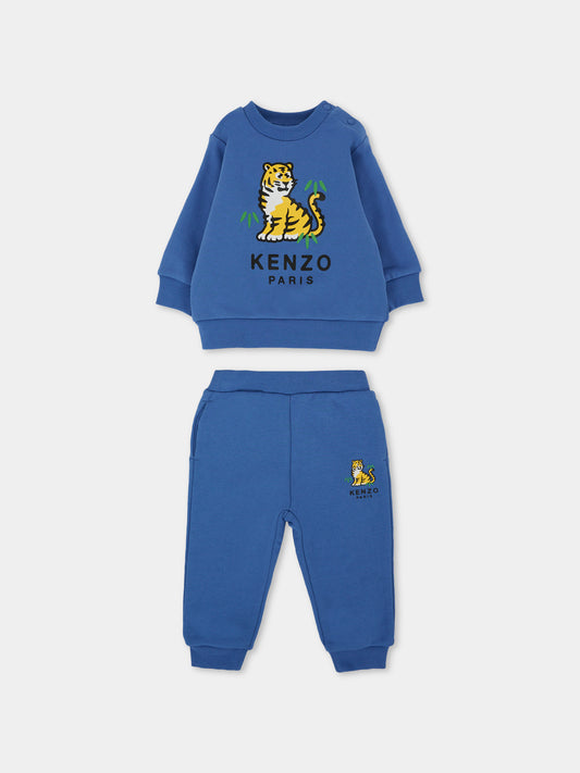 Completo blu per neonato con Kotora,Kenzo Kids,K61502 780