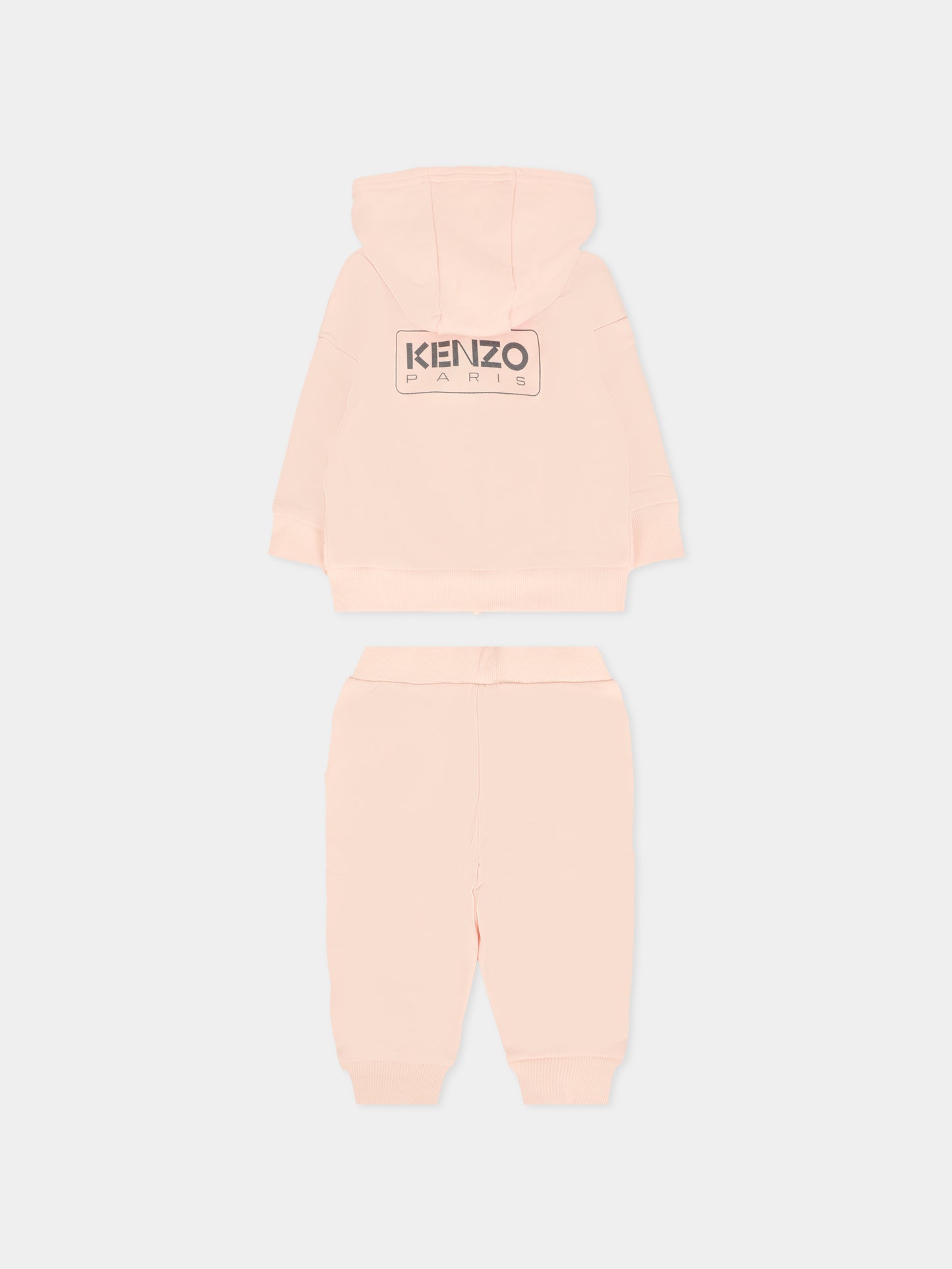 Completo rosa per neonata con logo,Kenzo Kids,K61513 46M